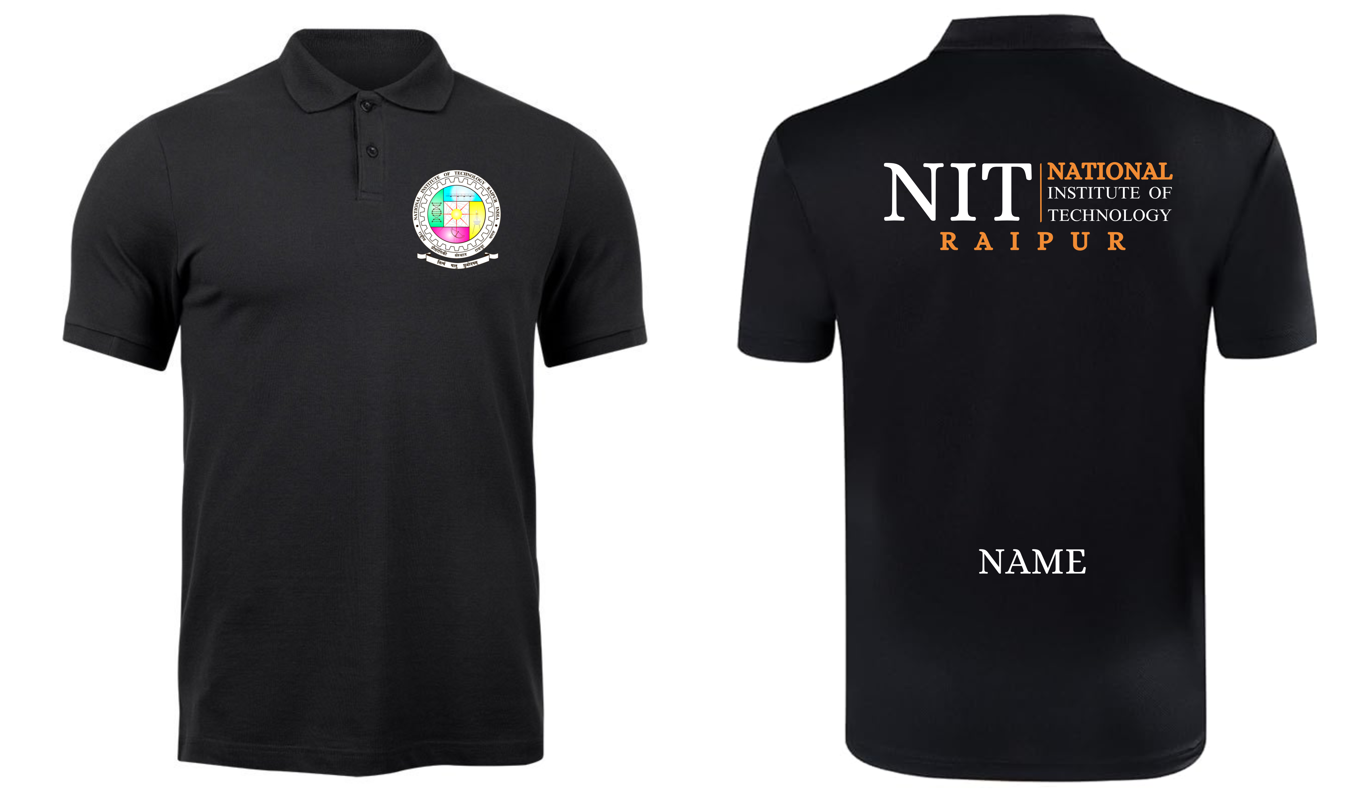 NIT Raipur POLO T-SHIRT Classic Design 2 ( Ak design )