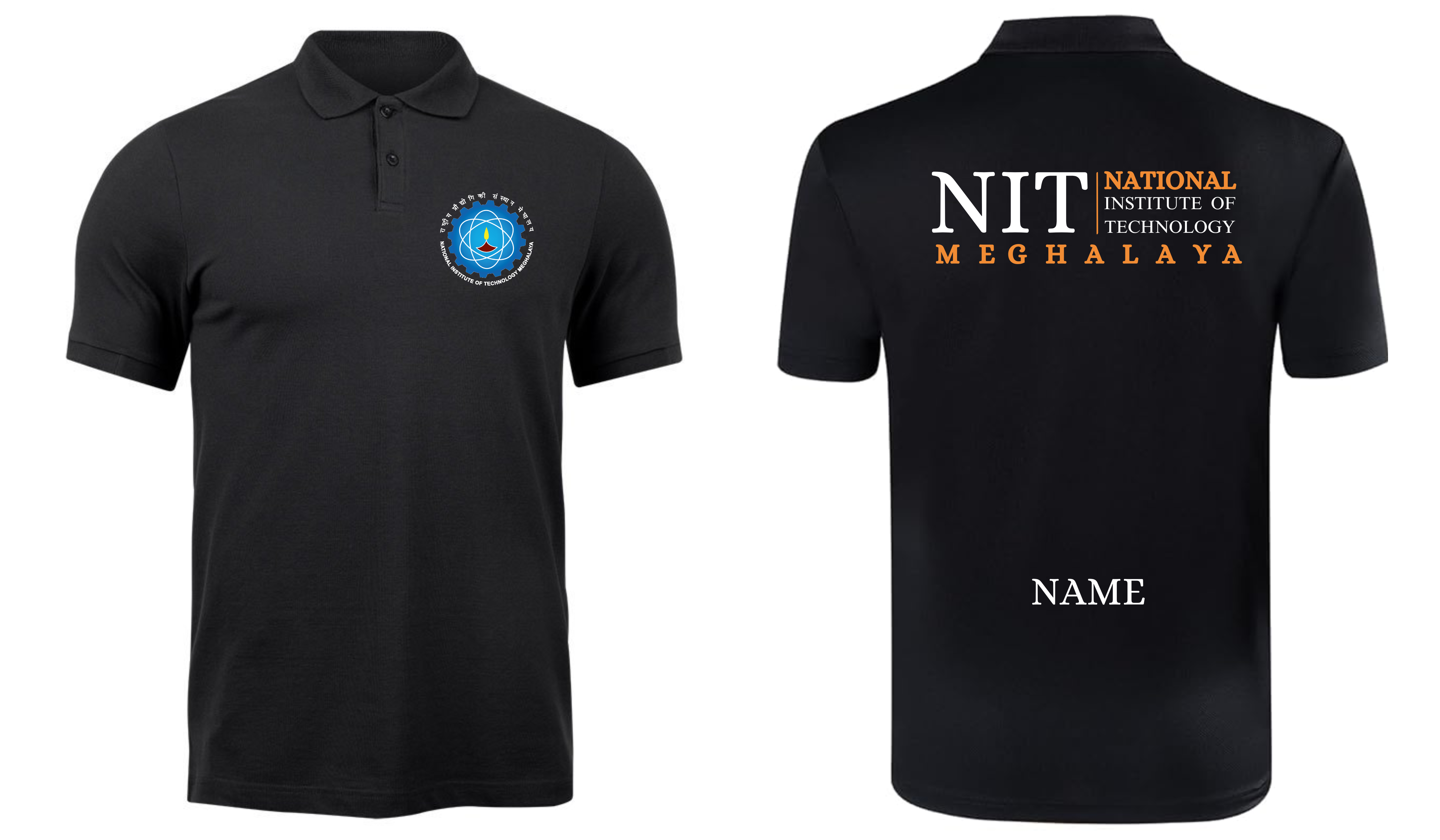 NIT Meghalaya POLO T-SHIRT Classic Design 2 ( Ak design )