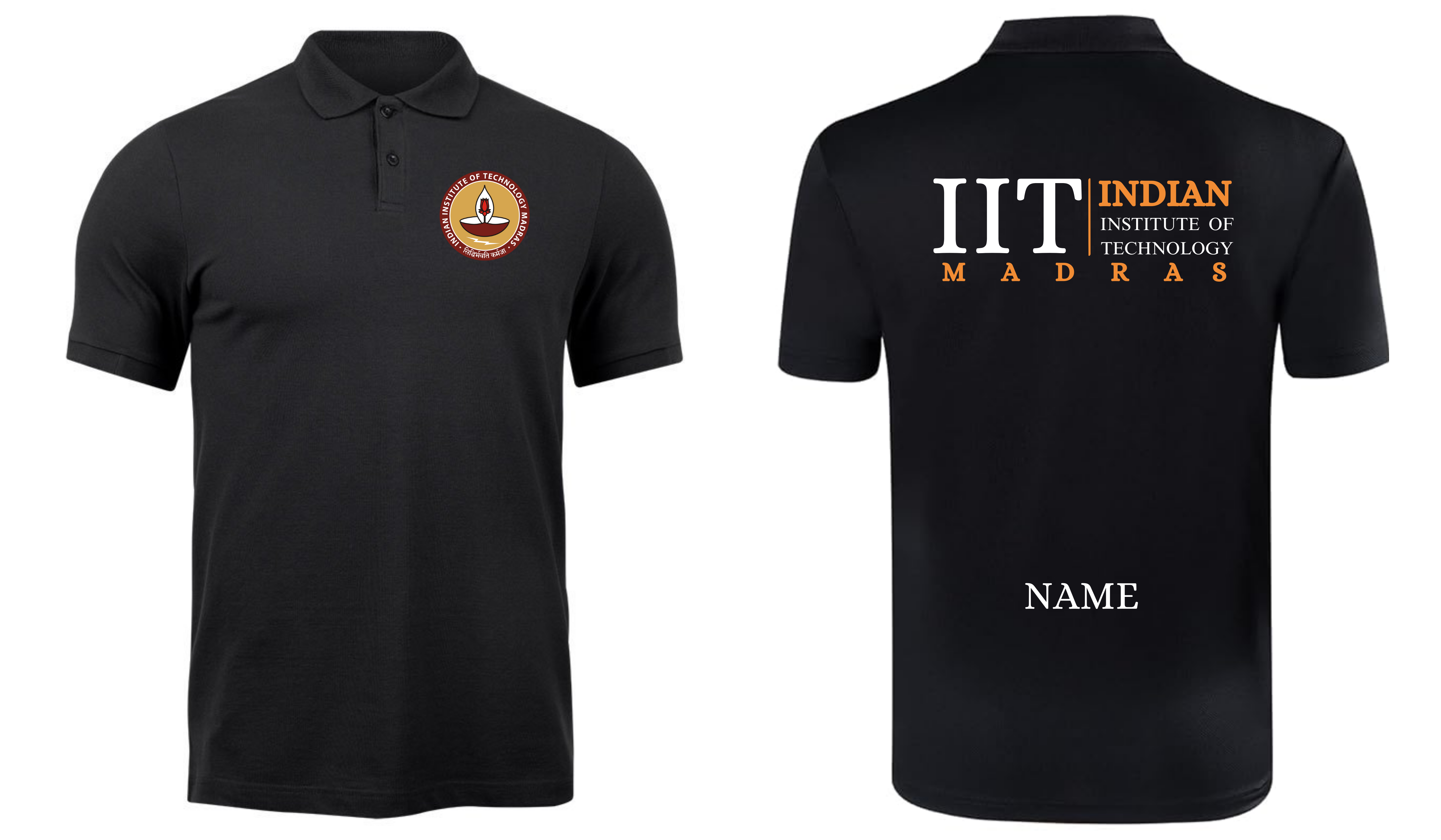 IIT MADRAS POLO T-SHIRT Classic Design 2 ( Ak design )