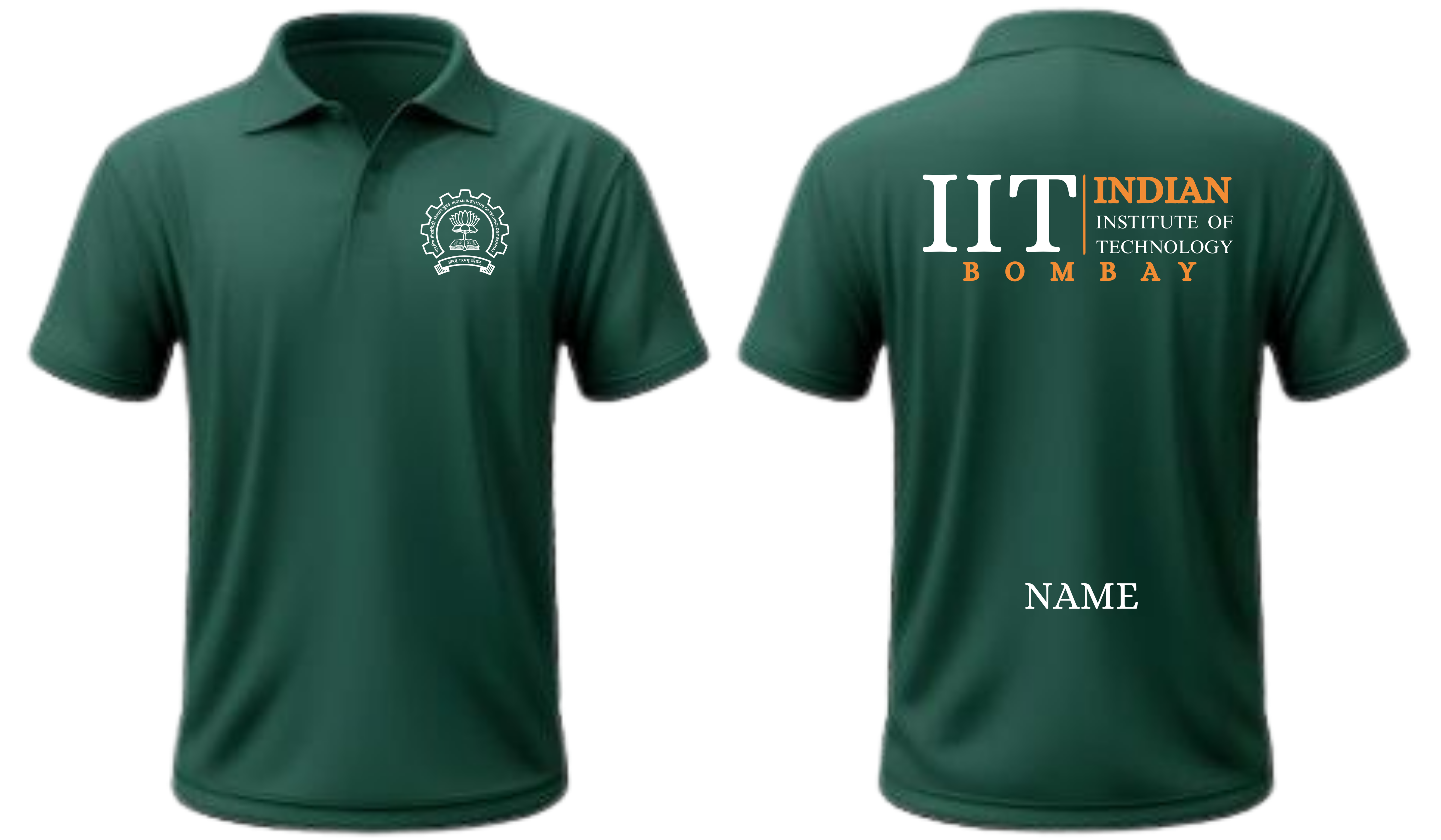 IIT BOMBAY Polo T-SHIRT Classic Design 2 ( CampusCart Design )