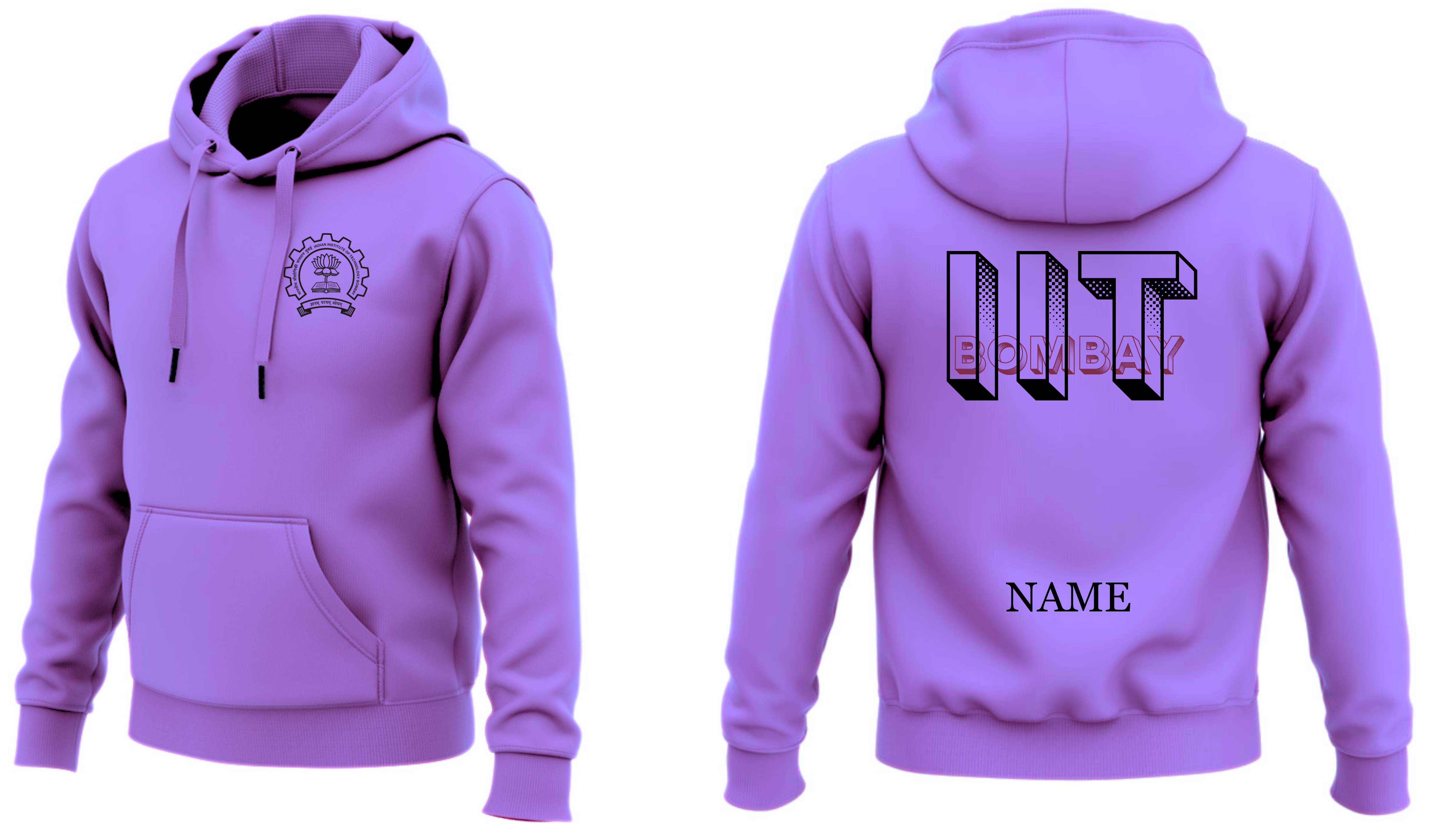 IIT BOMBAY Hoodies Classic Design 4 ( Ak Design )