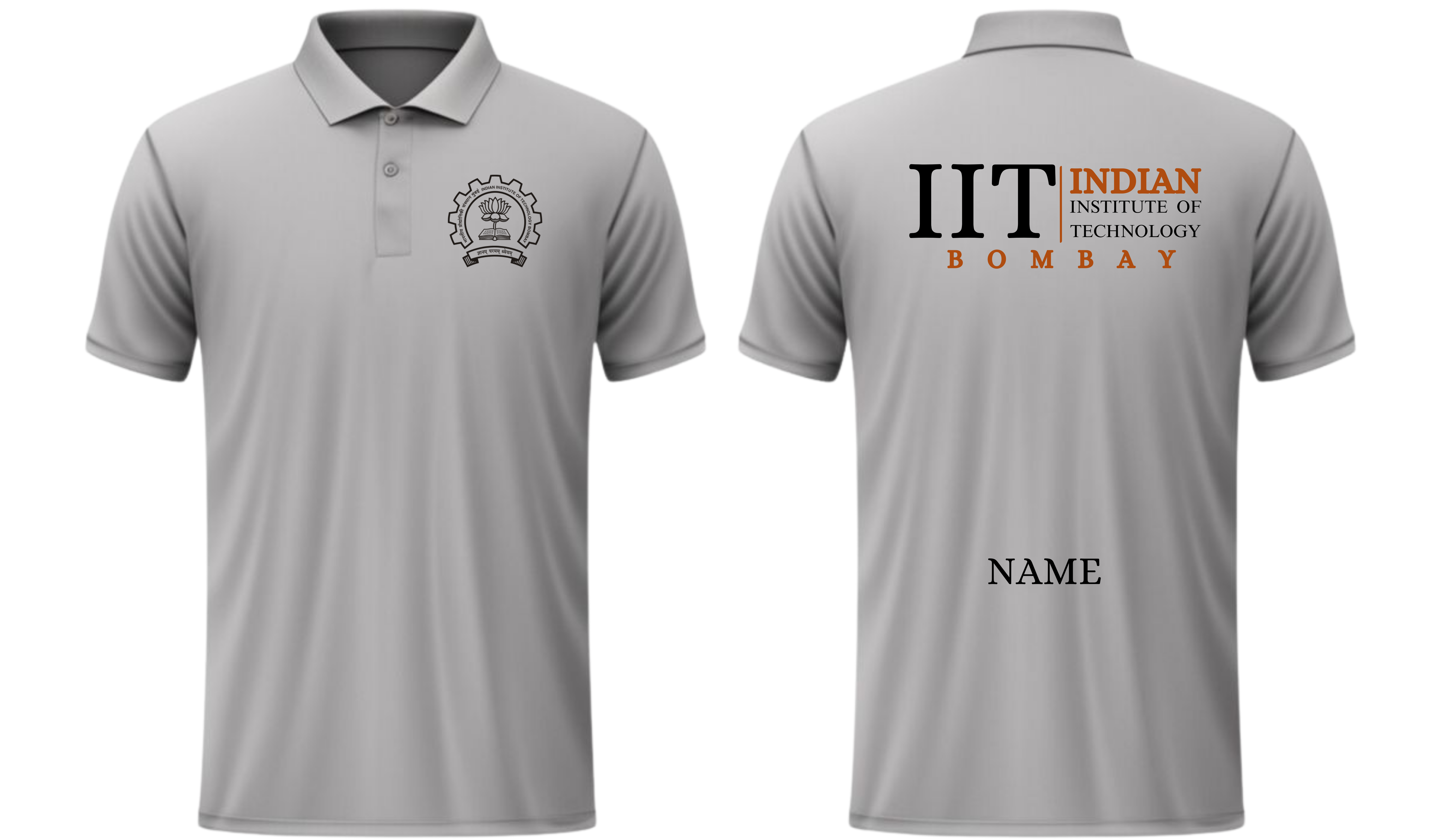 IIT BOMBAY Polo T-SHIRT Classic Design 2 ( CampusCart Design )