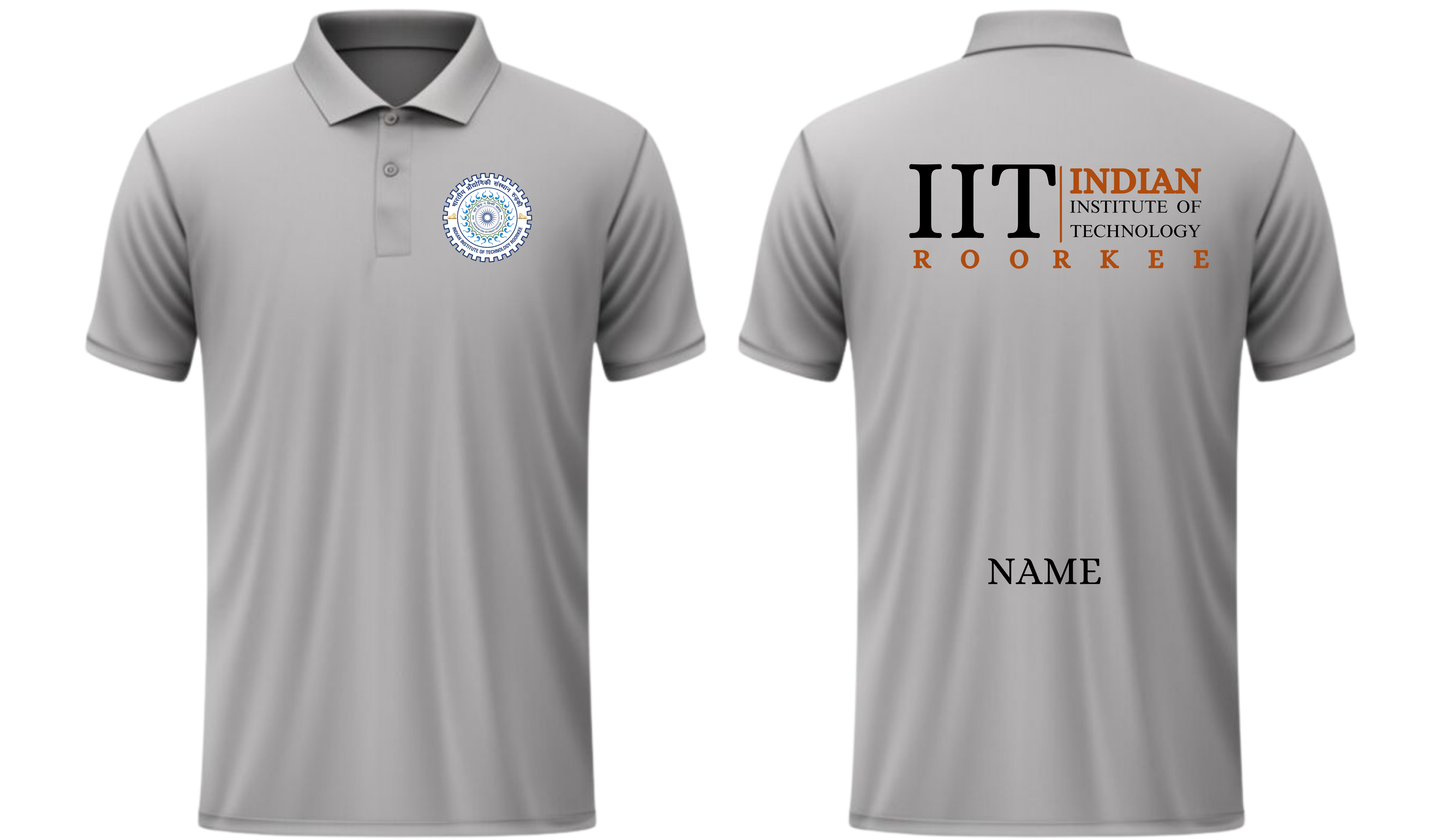IIT Roorkee Polo T-SHIRT CLASSIC Design 2 ( CampusCart Design )