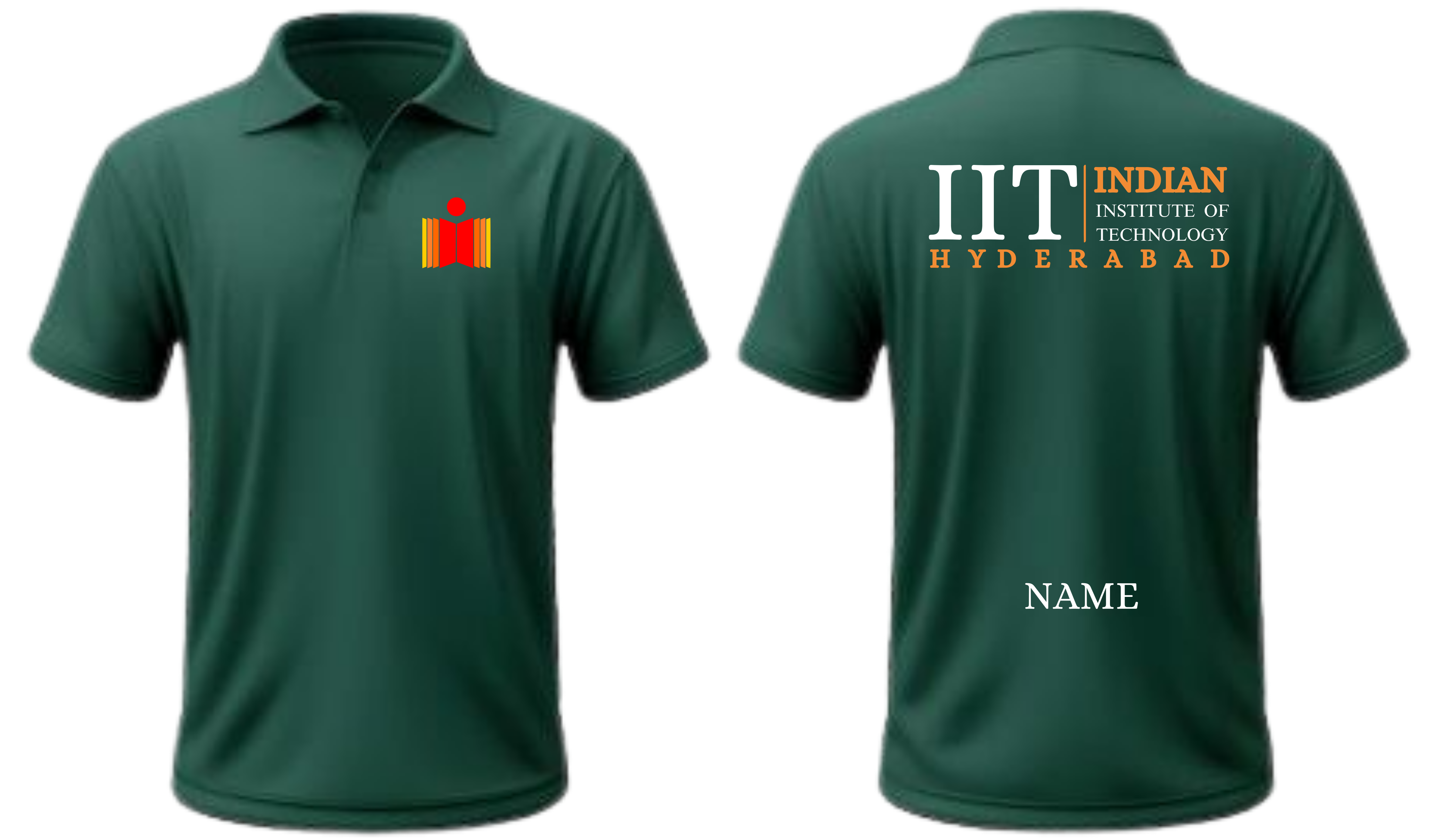 IIT HYDERABAD POLO T-SHIRT Classic Design 2 ( Ak design )