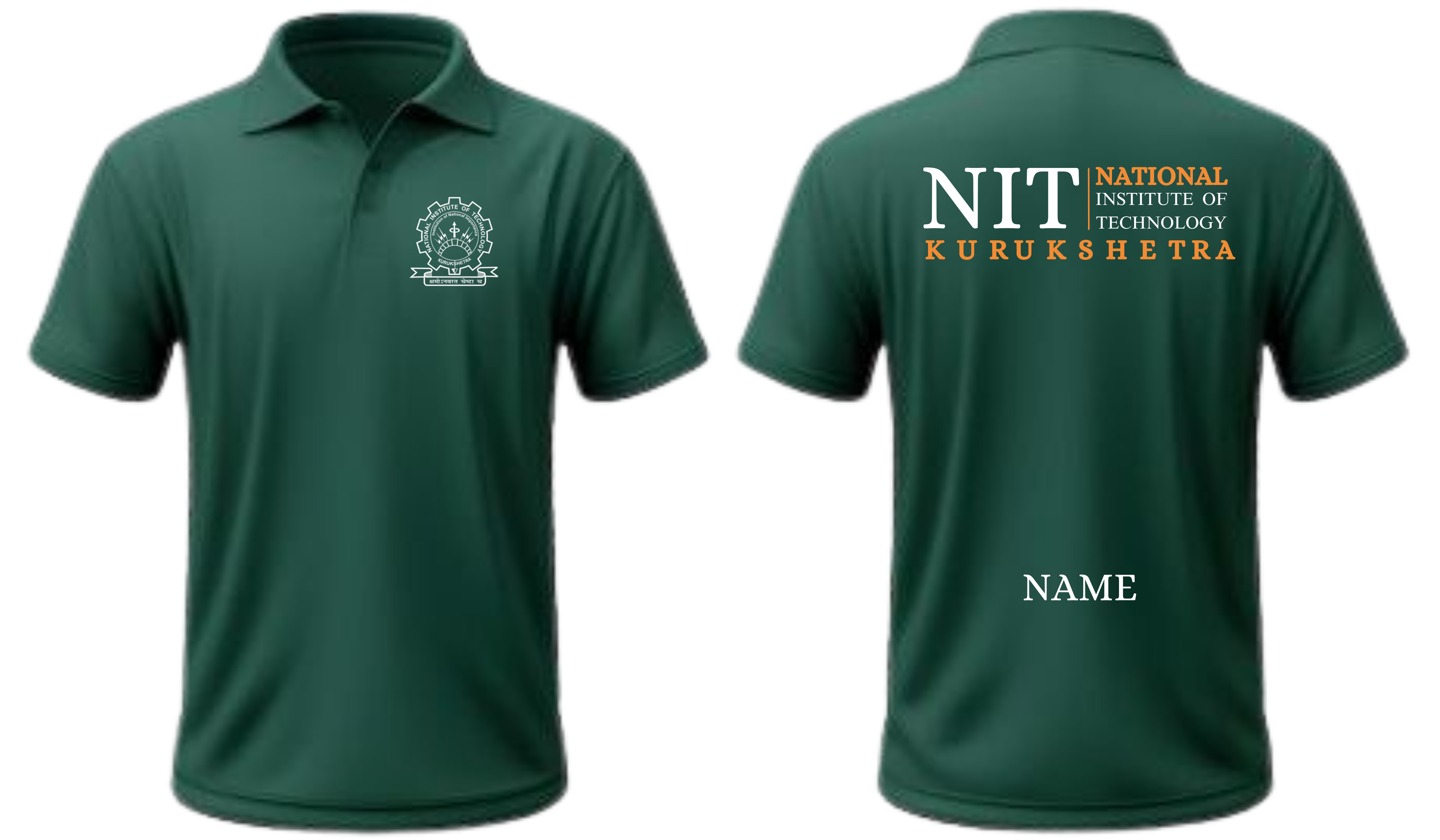NIT Kurukshetra POLO T-SHIRT Classic Design 2 ( Ak design )