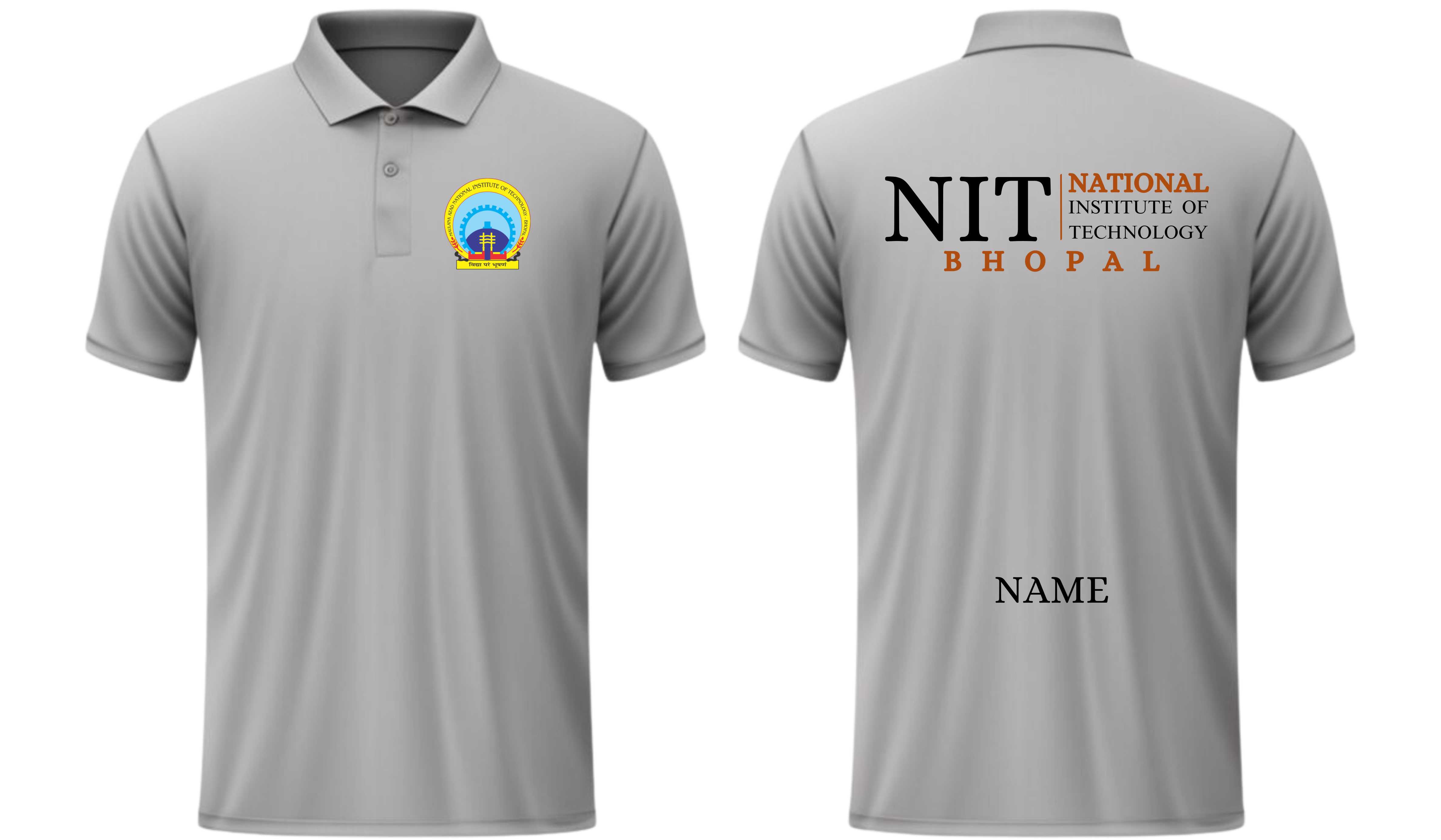 NIT BHOPAL POLO T-SHIRT Classic Design 2 ( Ak design )