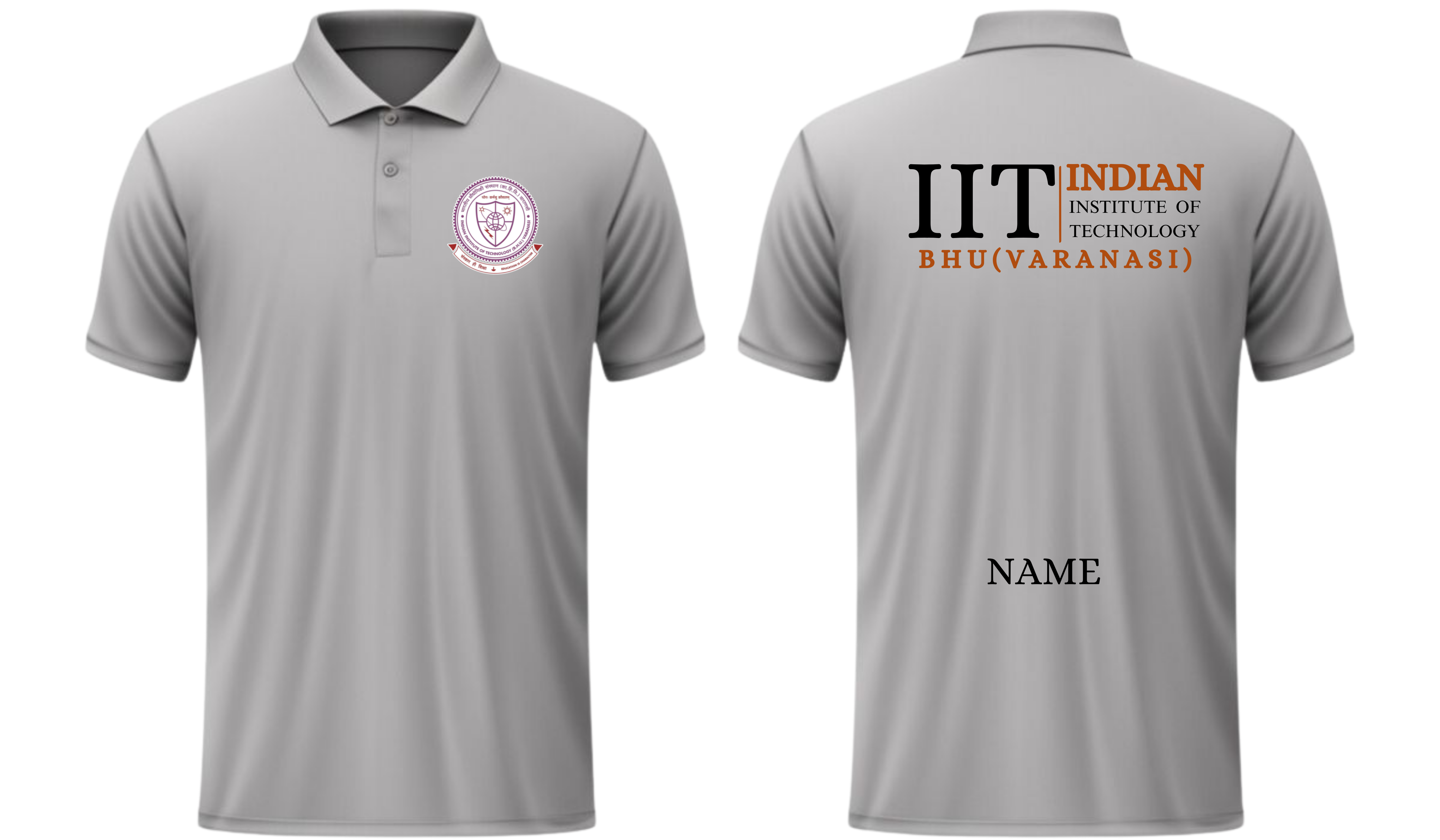 IIT BHU (VARANASI) POLO T-SHIRT Classic Design 2 ( Ak design )