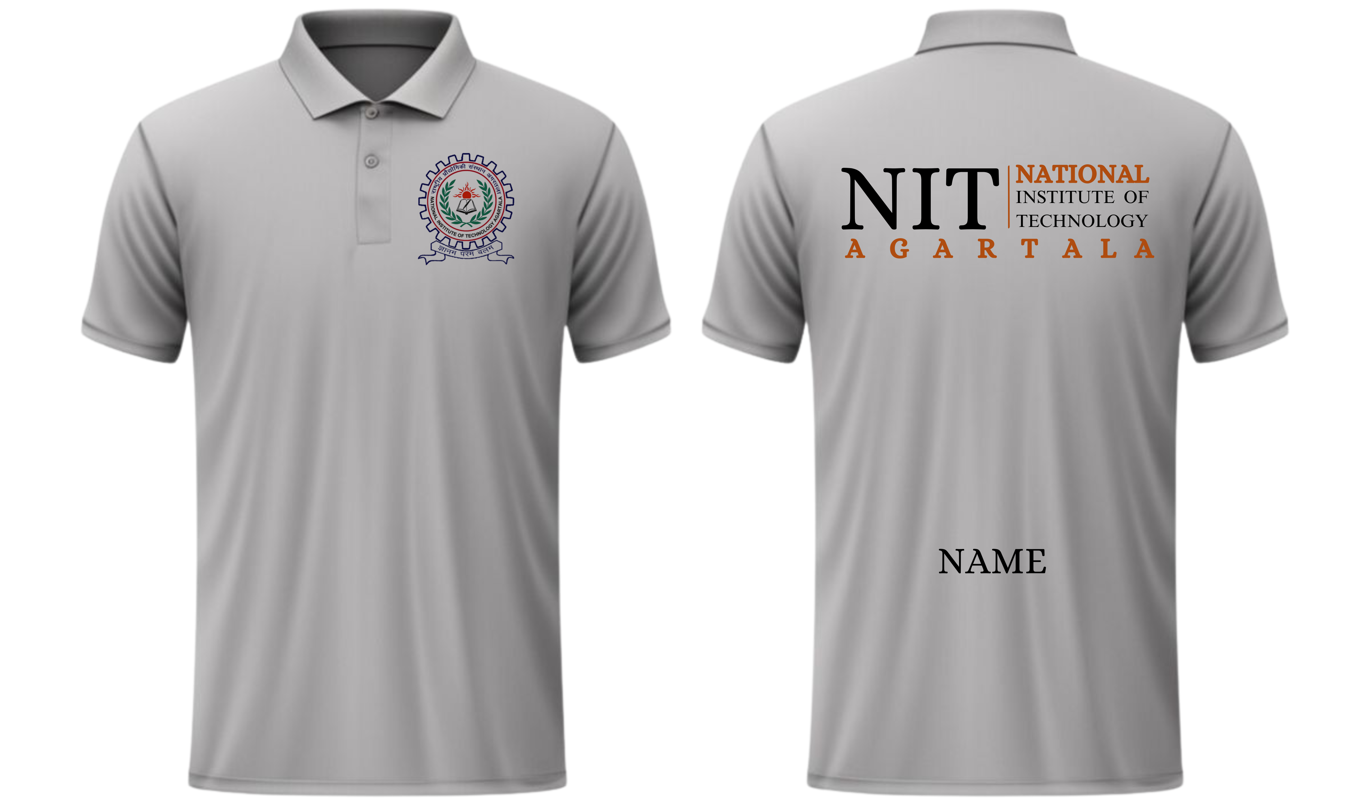NIT Agartala POLO T-SHIRT Classic Design 2  ( Ak design )