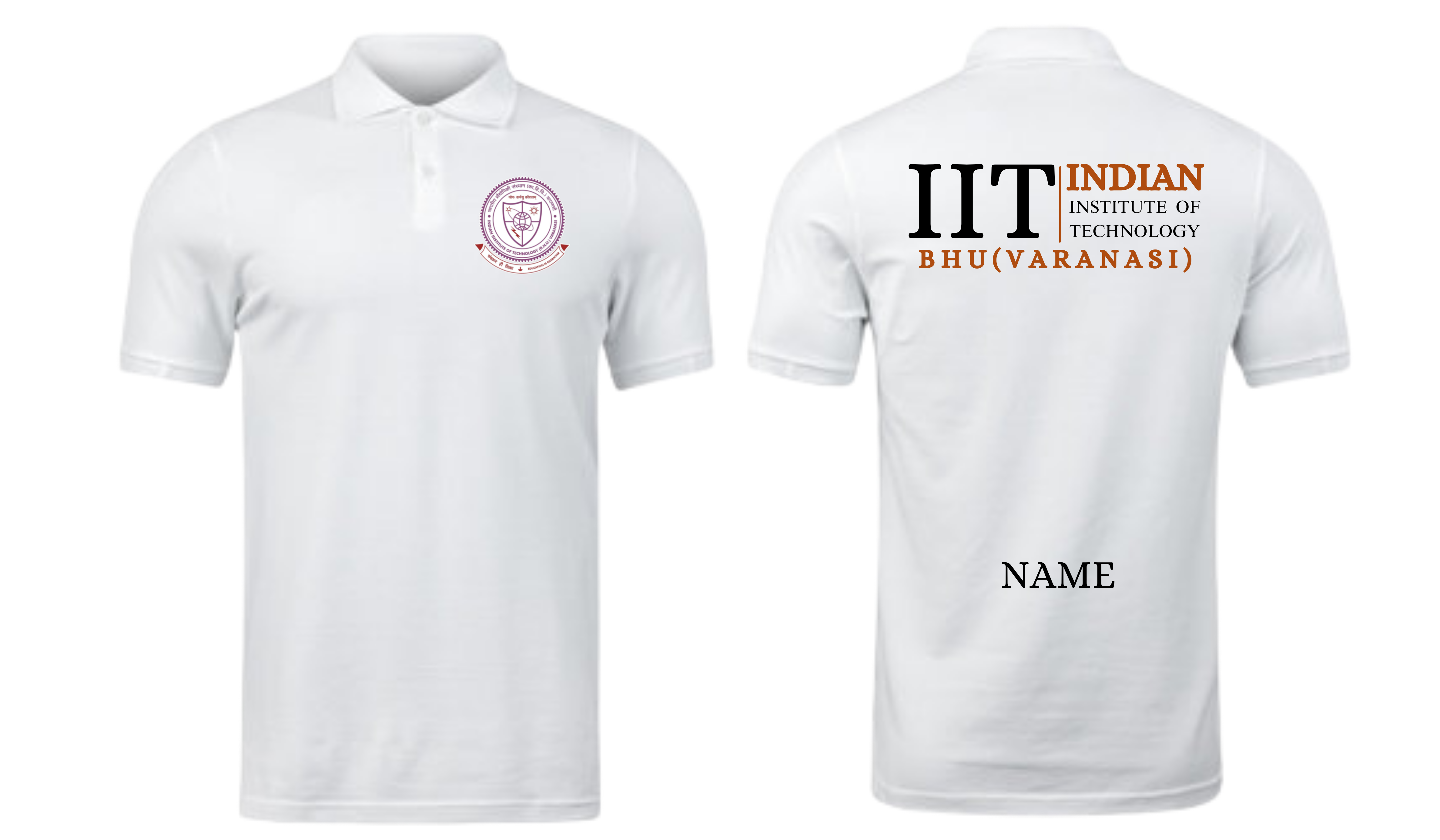IIT BHU (VARANASI) POLO T-SHIRT Classic Design 2 ( Ak design )