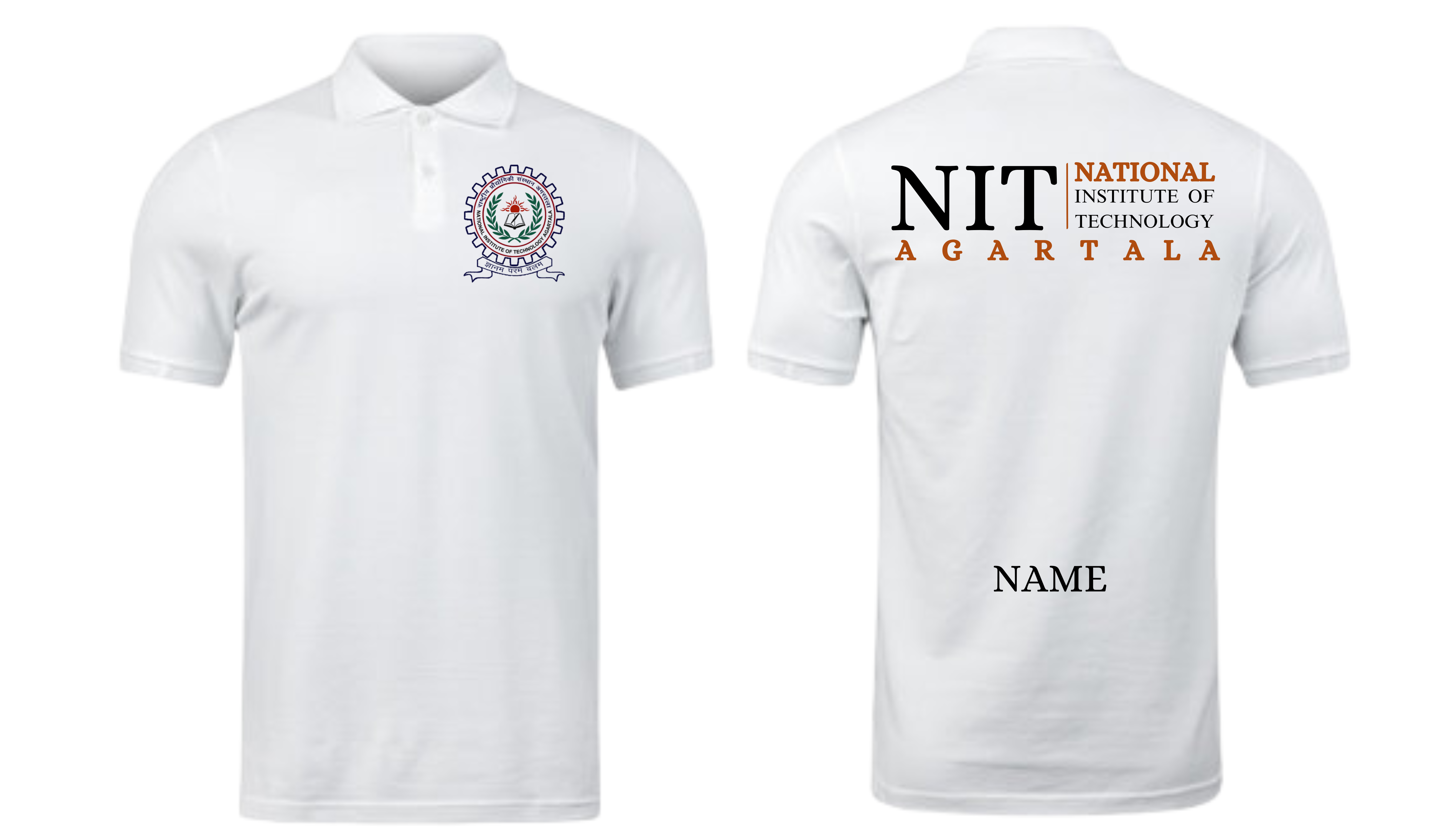 NIT Agartala POLO T-SHIRT Classic Design 2  ( Ak design )