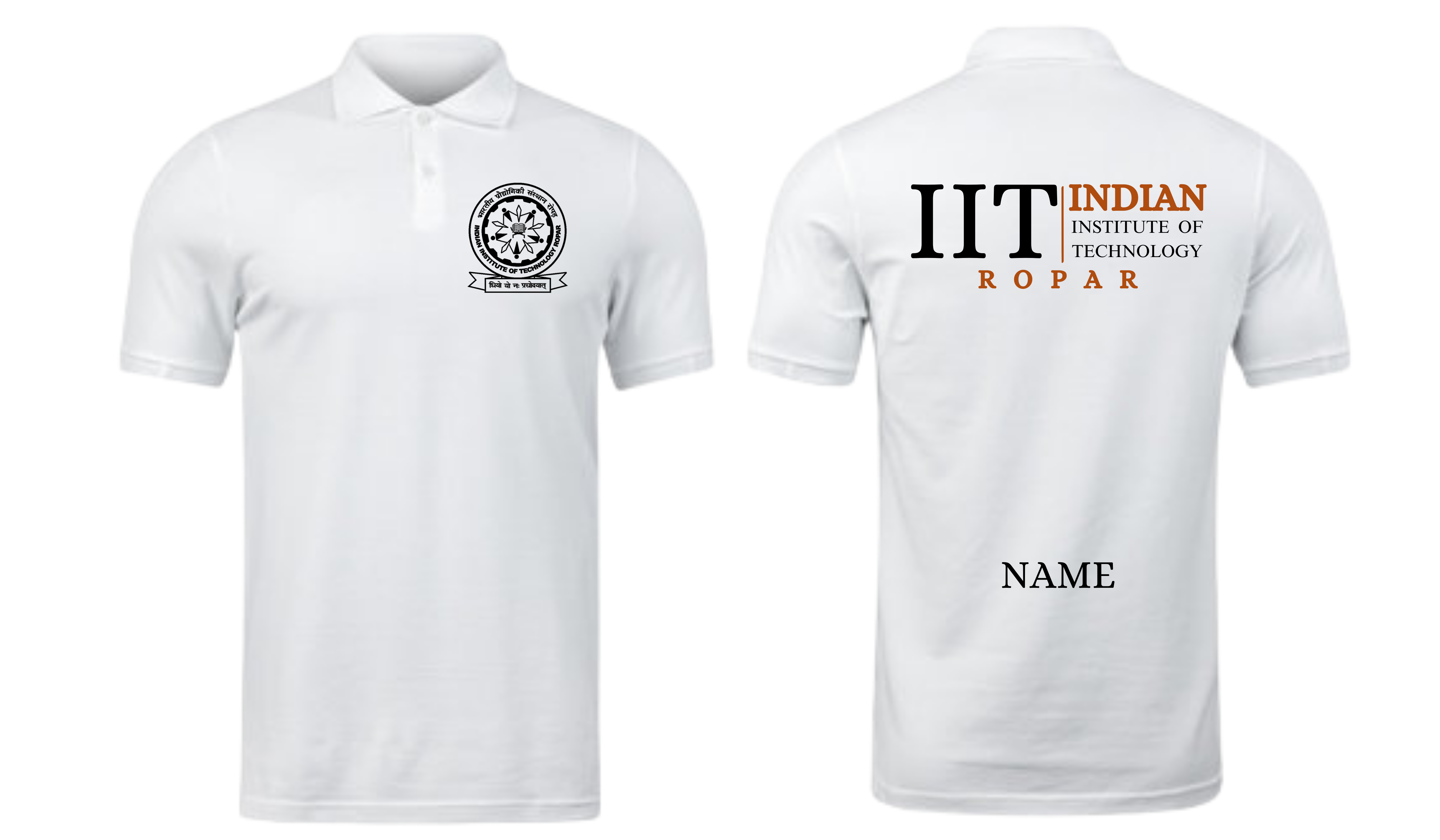 IIT ROPAR POLO T-SHIRT Classic Design 2 ( Ak design )