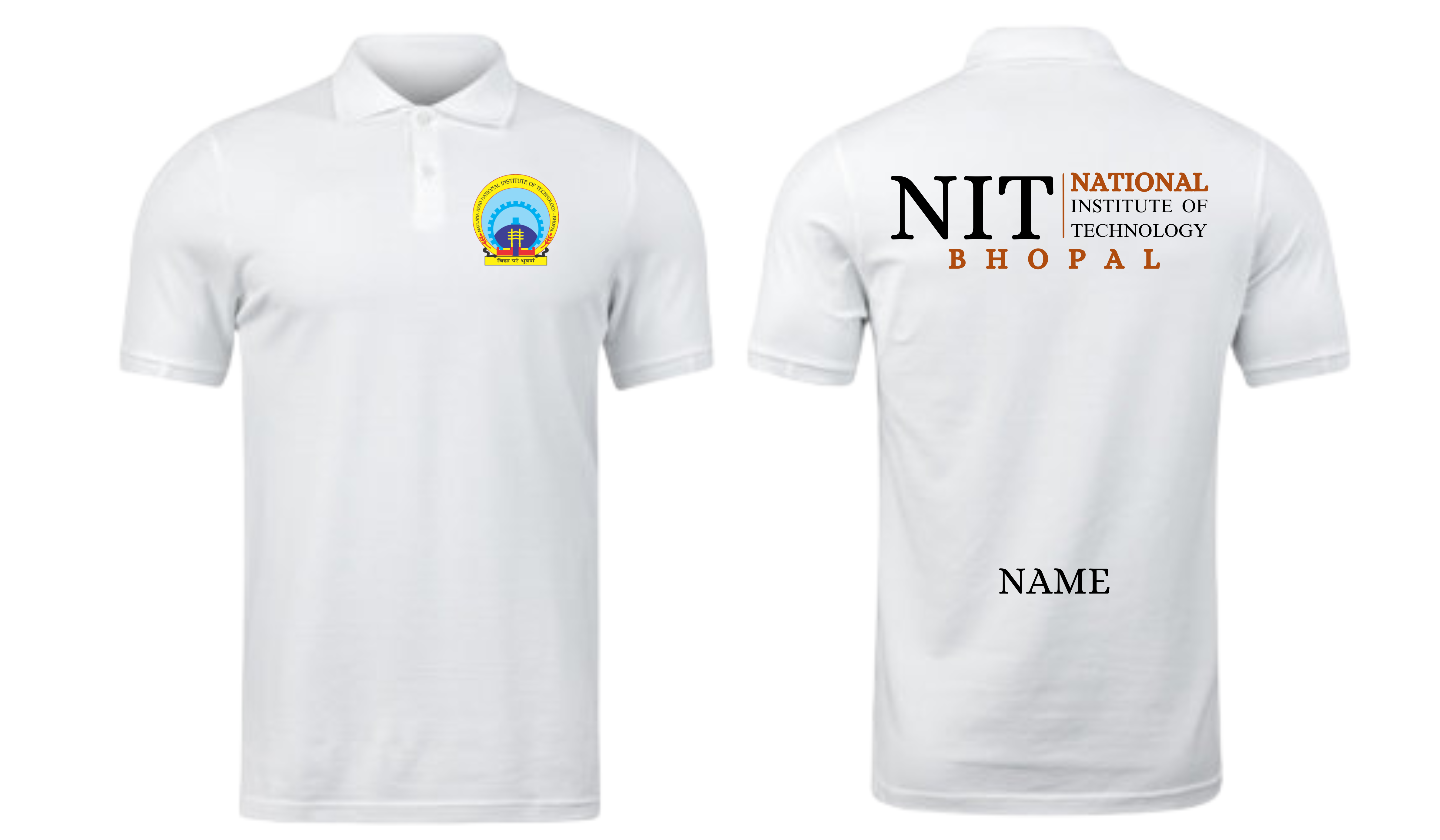 NIT BHOPAL POLO T-SHIRT Classic Design 2 ( Ak design )