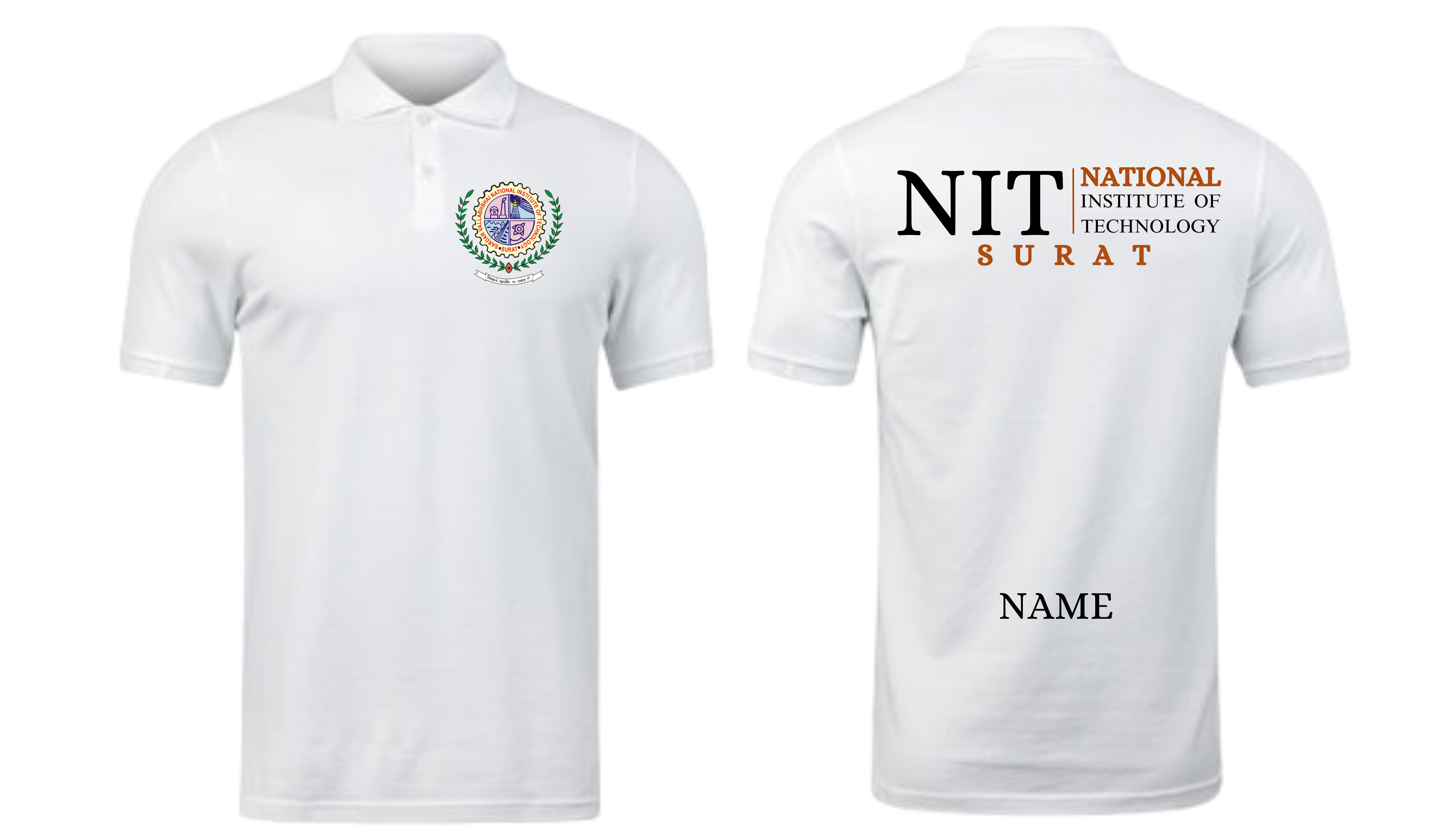 NIT Surat POLO T-SHIRT Classic Design 2 ( Ak design )