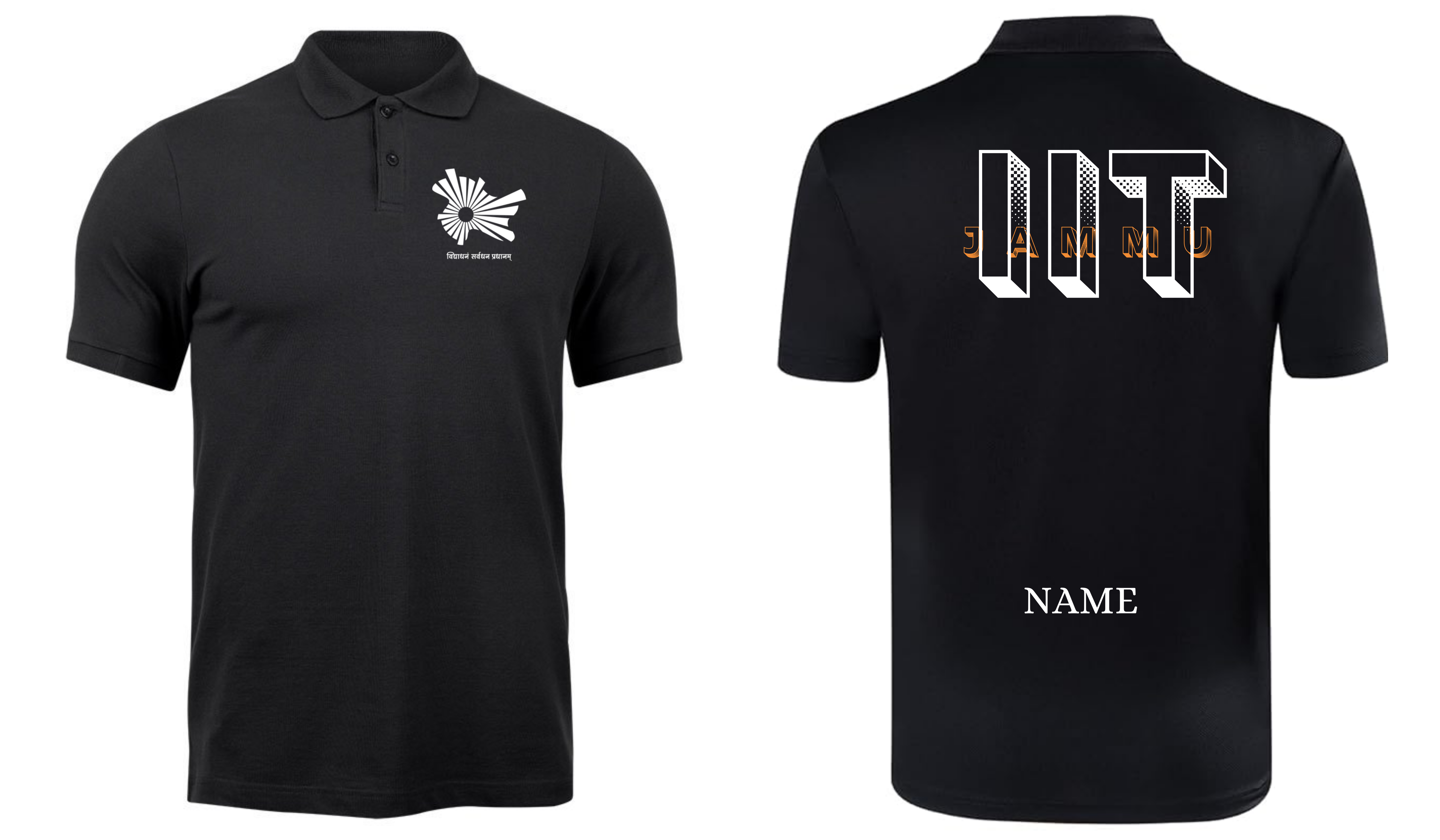IIT Jammu Polo T-SHIRT BOLD HALFTONE Design ( CampusCart Design )