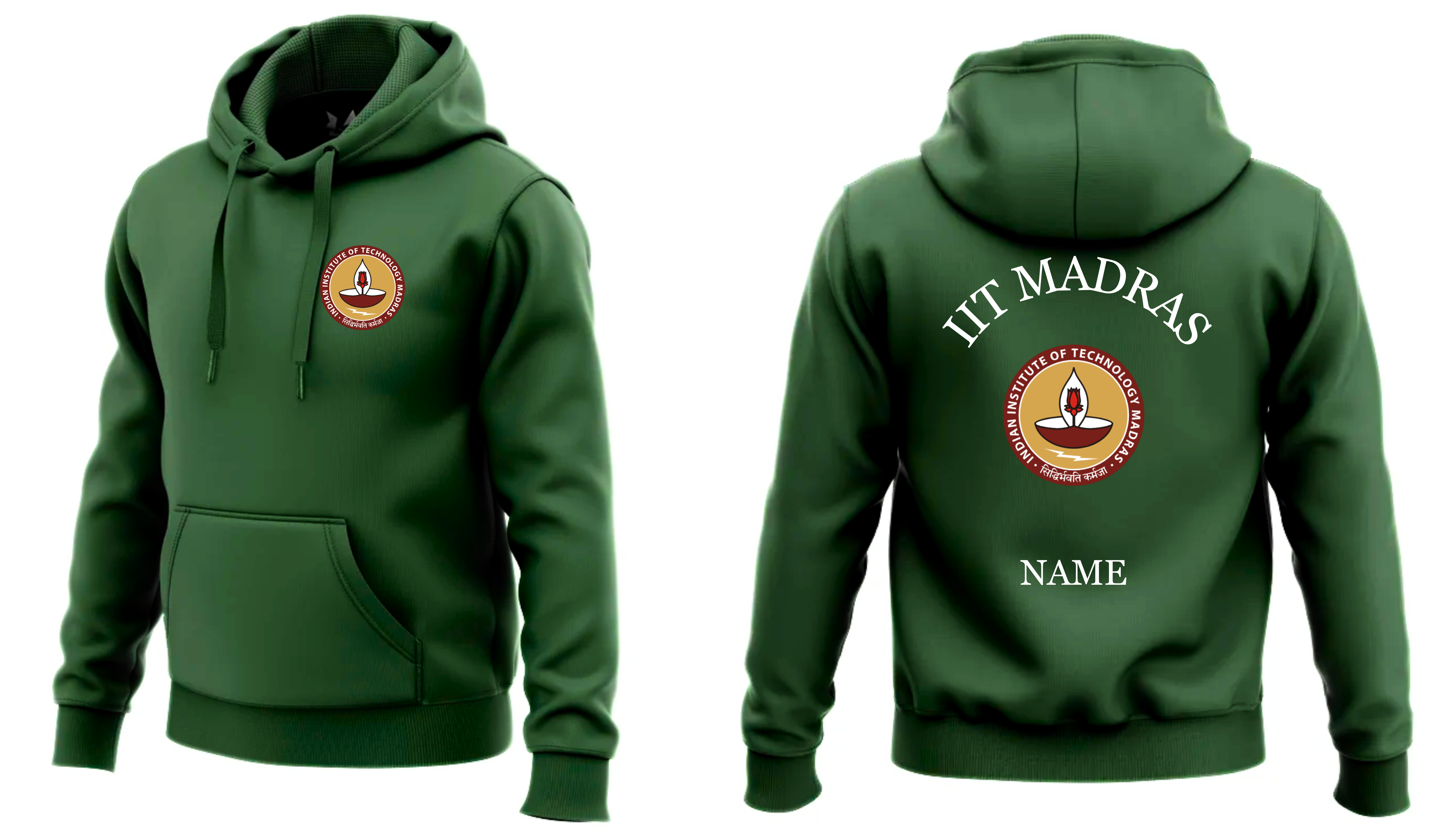 IIT MADRAS Hoodies Classic Design 1 ( Ak Design )