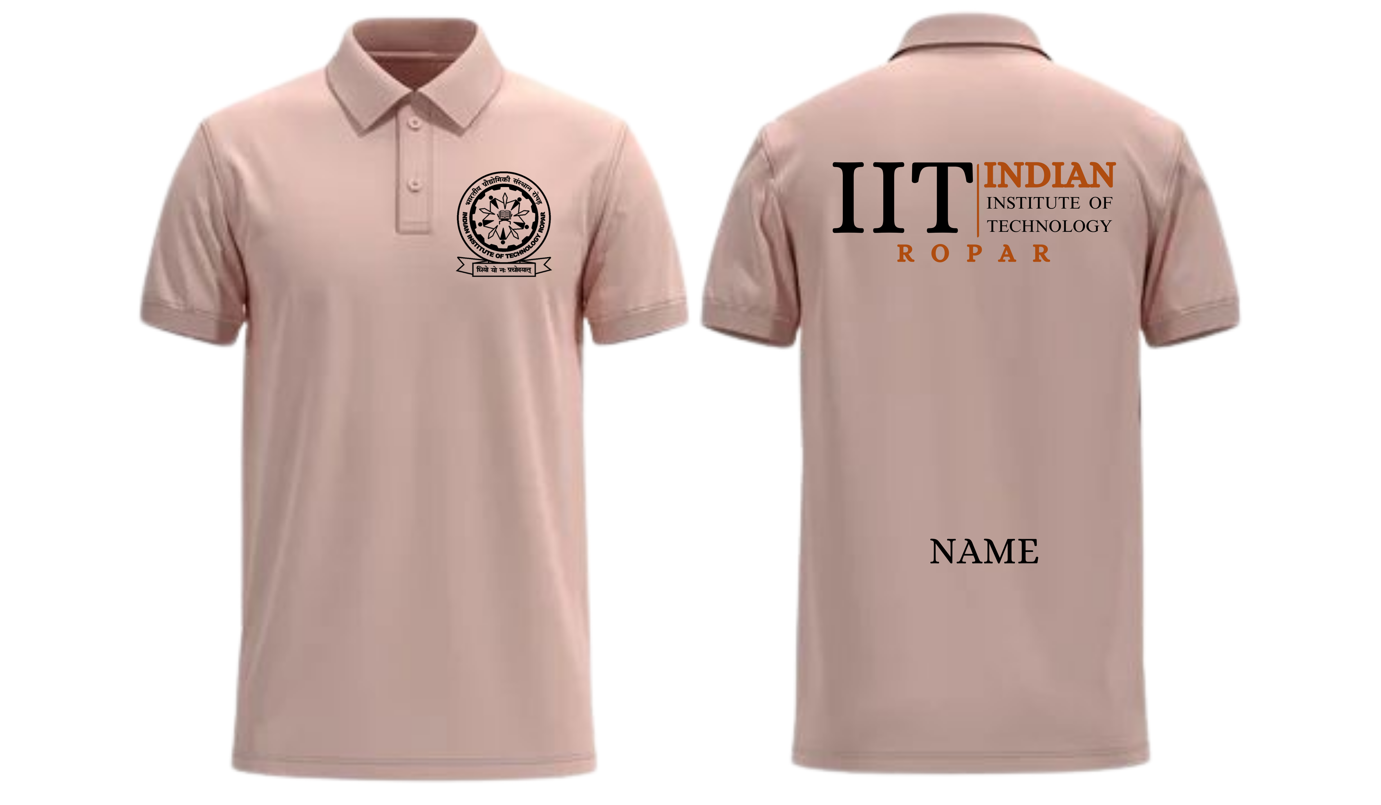 IIT ROPAR POLO T-SHIRT Classic Design 2 ( Ak design )