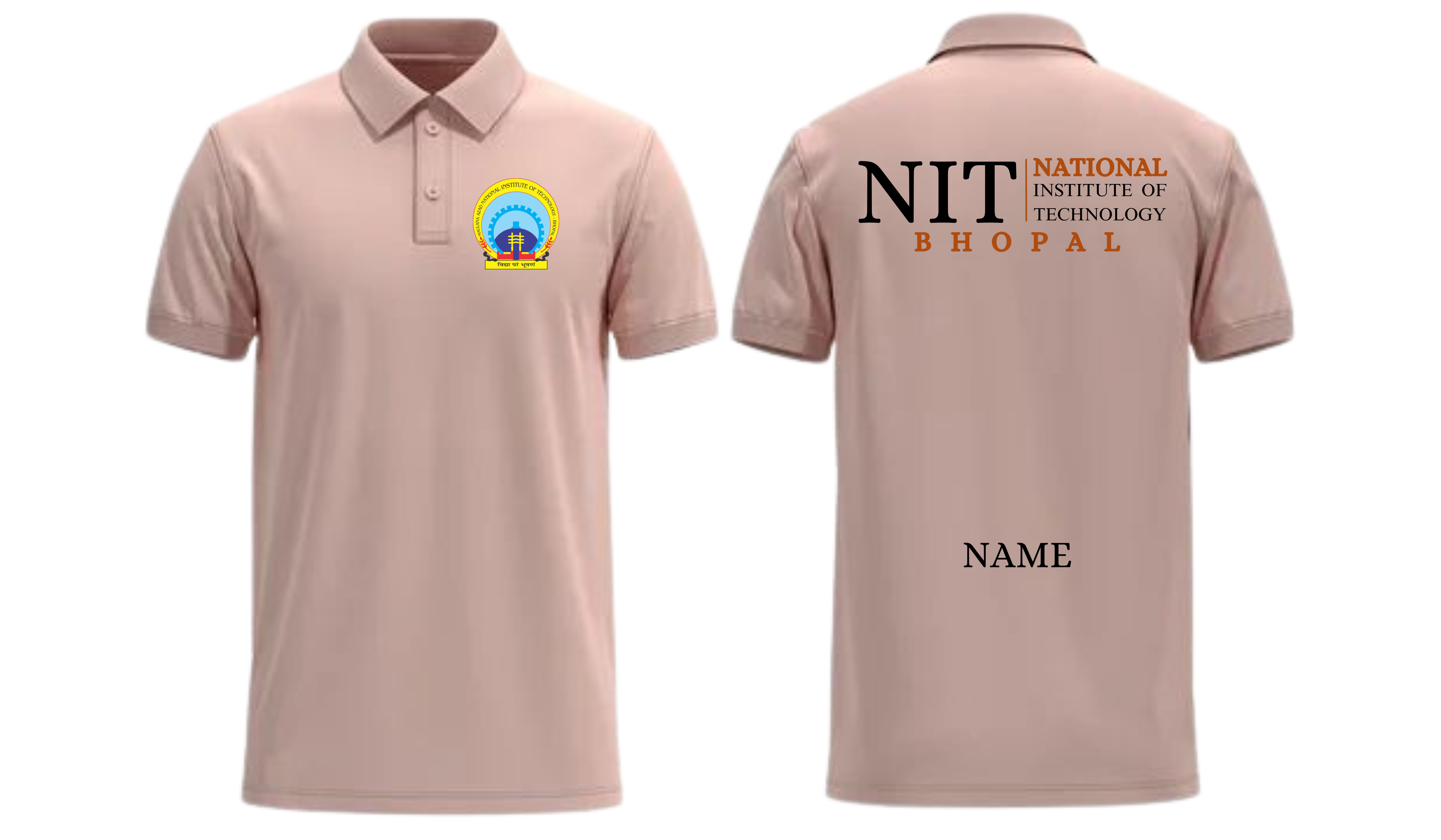 NIT BHOPAL POLO T-SHIRT Classic Design 2 ( Ak design )