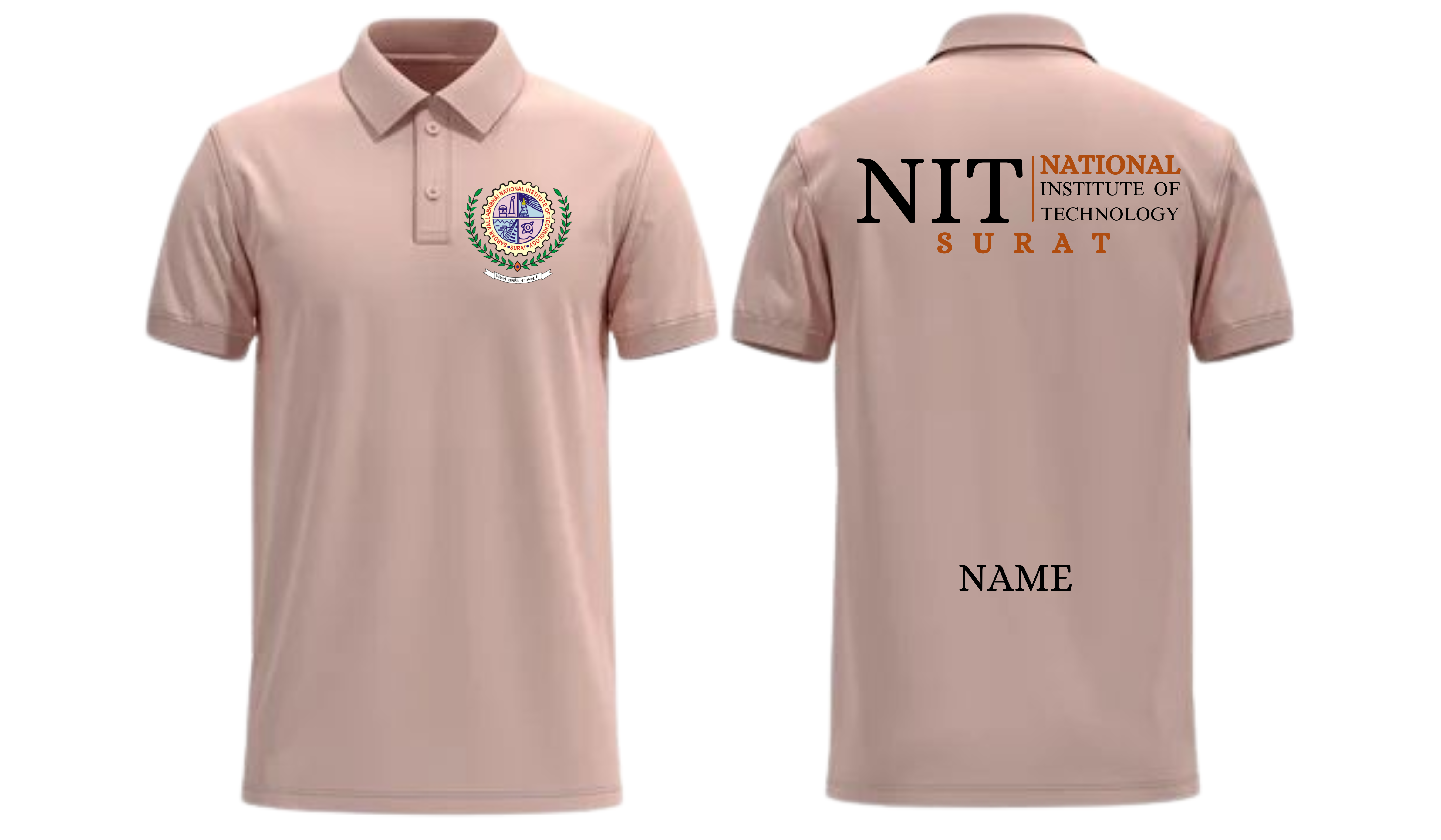NIT Surat POLO T-SHIRT Classic Design 2 ( Ak design )
