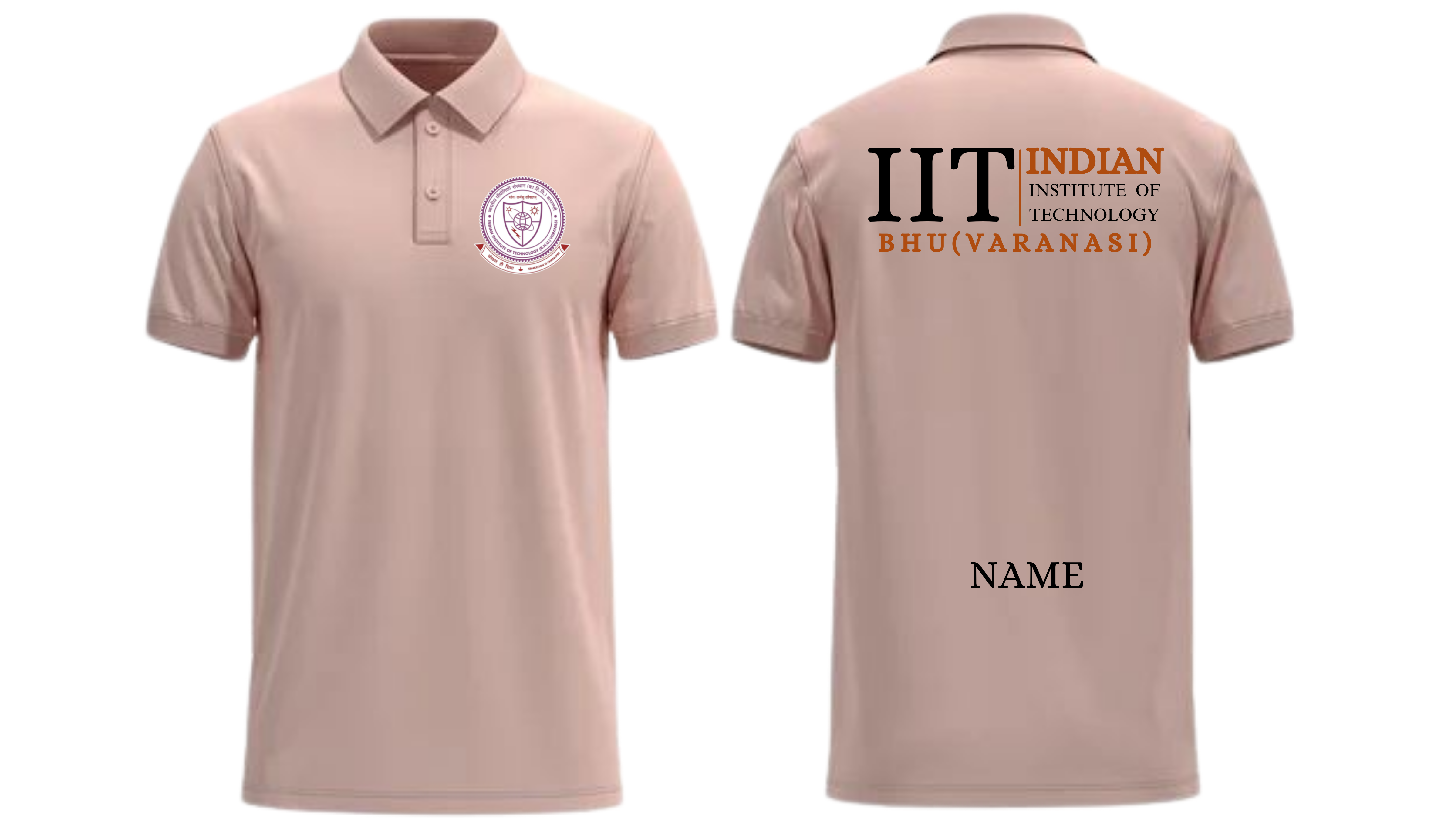 IIT BHU (VARANASI) POLO T-SHIRT Classic Design 2 ( Ak design )