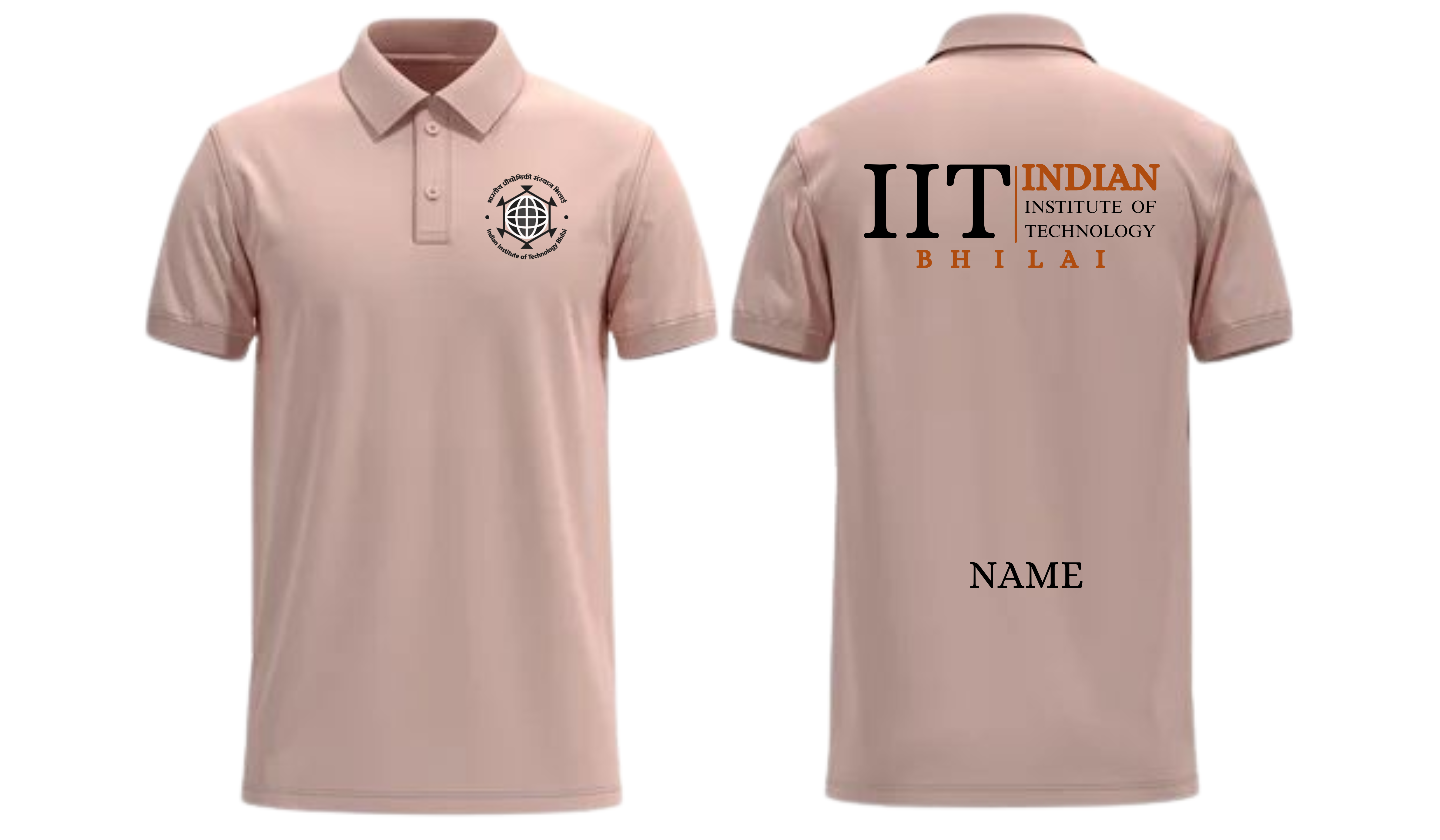 IIT BHILAI POLO T-SHIRT Classic Design 2  ( Ak design )
