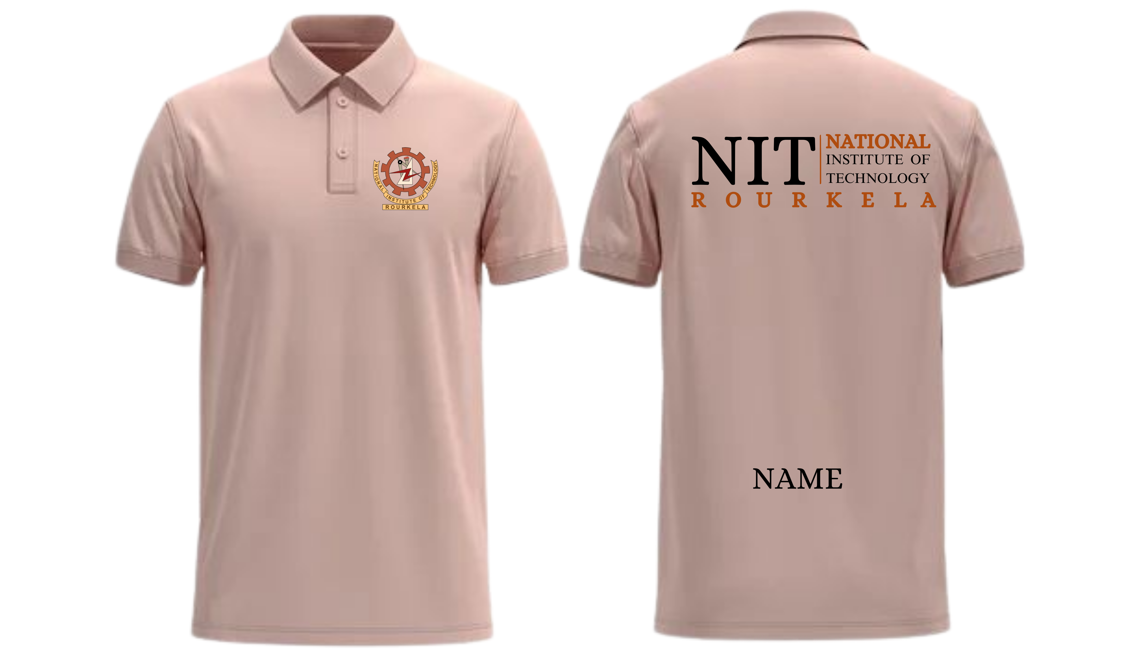 NIT ROURKELA POLO T-SHIRT Classic Design 2 ( Ak design )