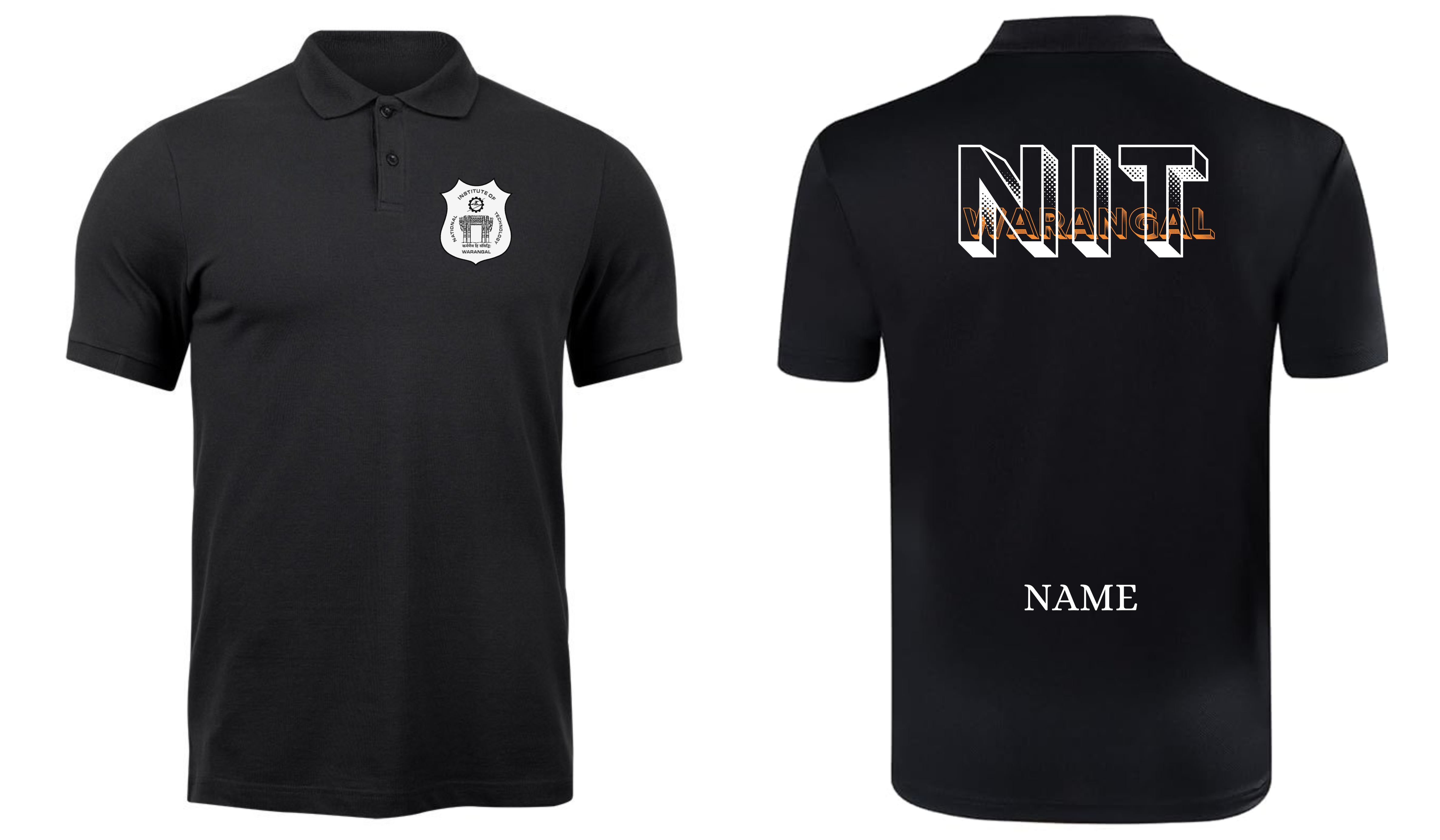 NIT Warangal POLO T-SHIRT BOLD Halftone Design ( Ak design )