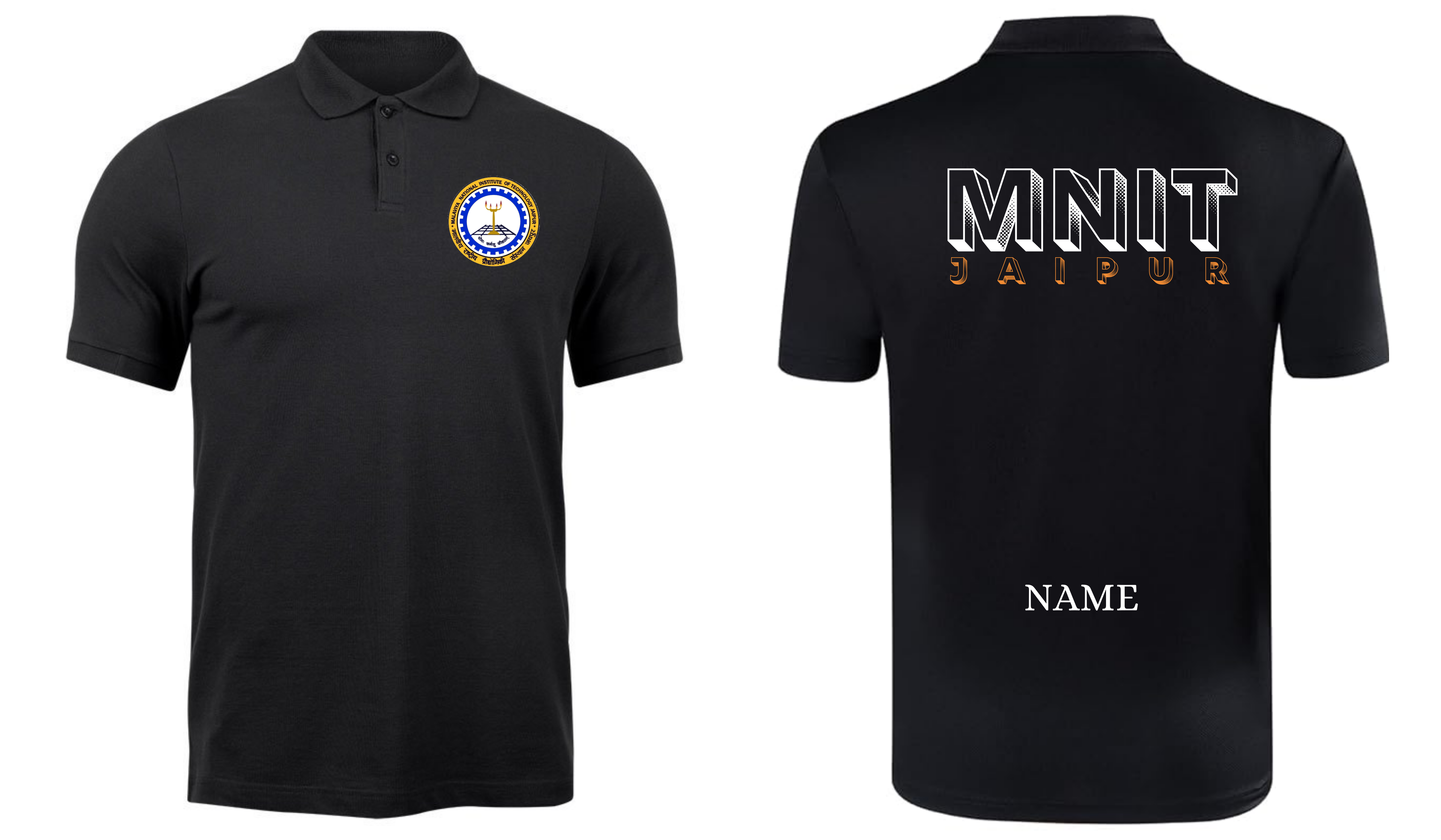 MNIT Jaipur POLO T-SHIRT Bold Halftone Design ( Ak design )