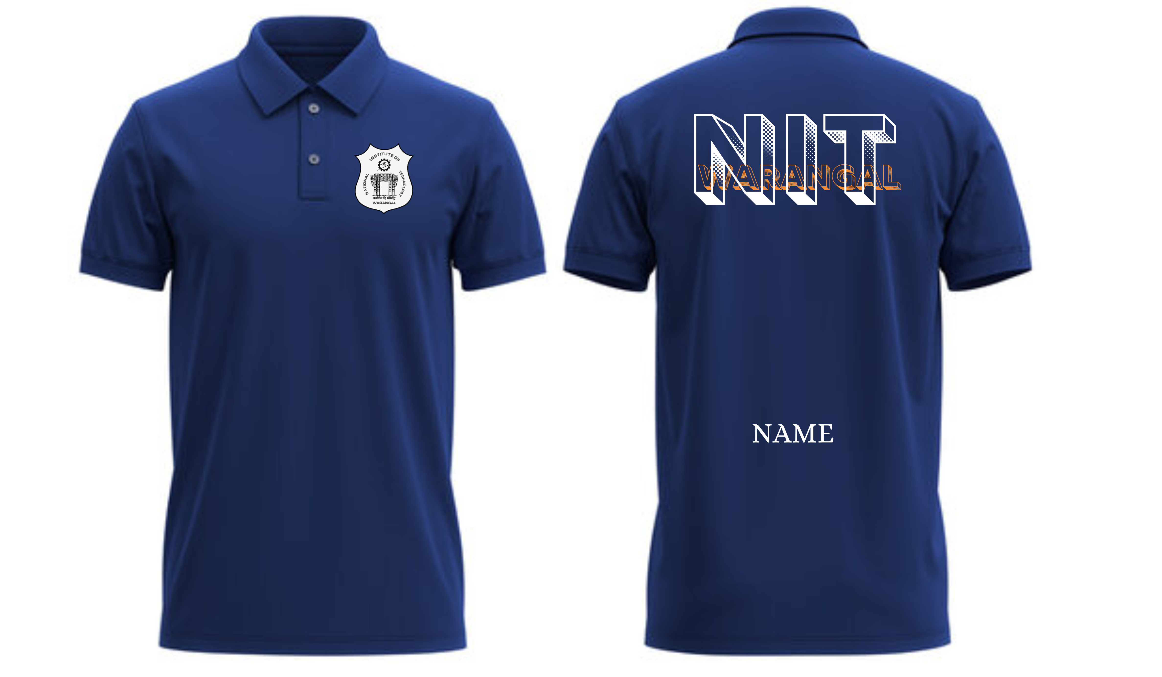 NIT Warangal POLO T-SHIRT BOLD Halftone Design ( Ak design )
