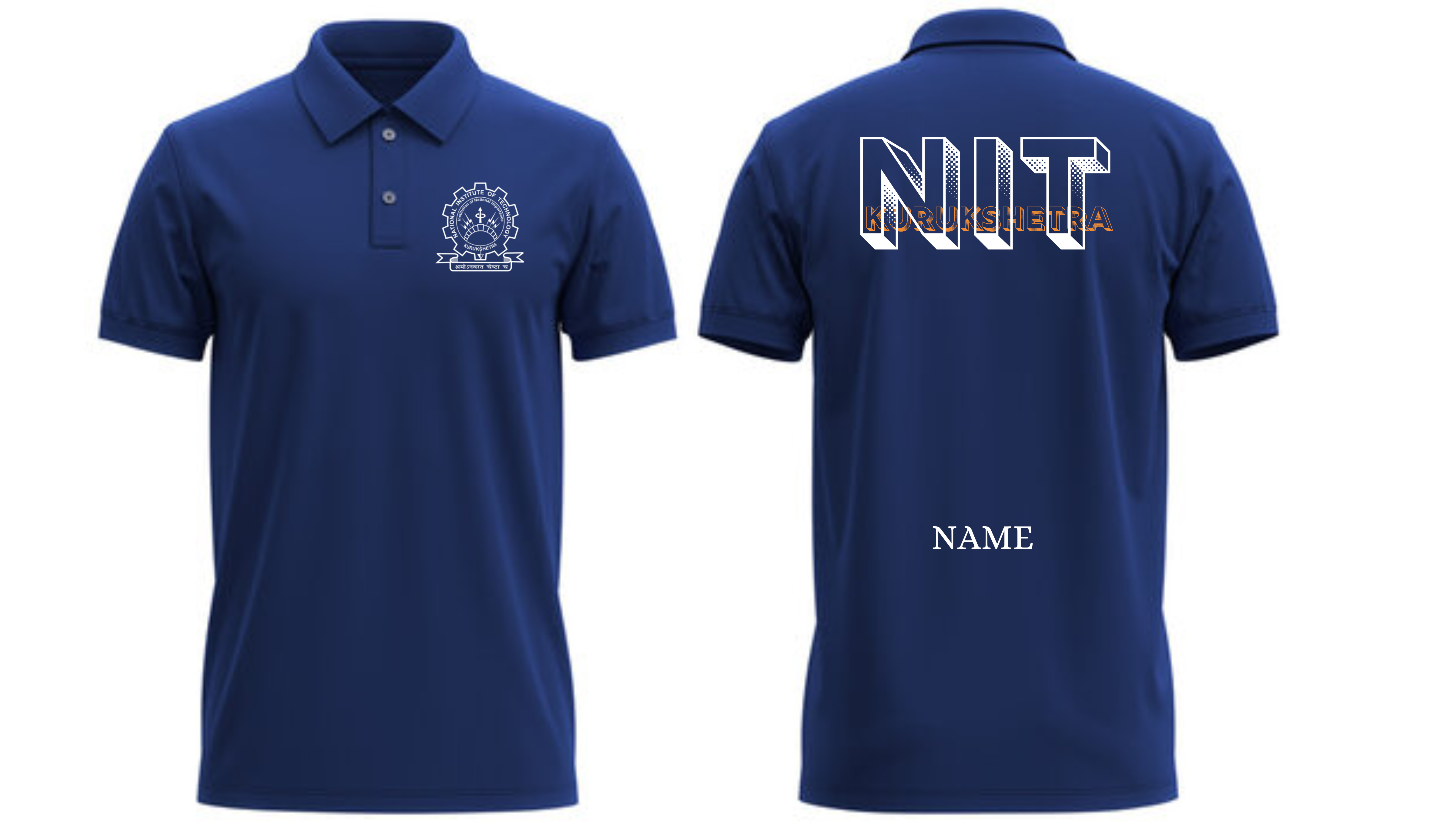 NIT Kurukshetra POLO T-SHIRT BOLD Halgtone Design ( Ak design )