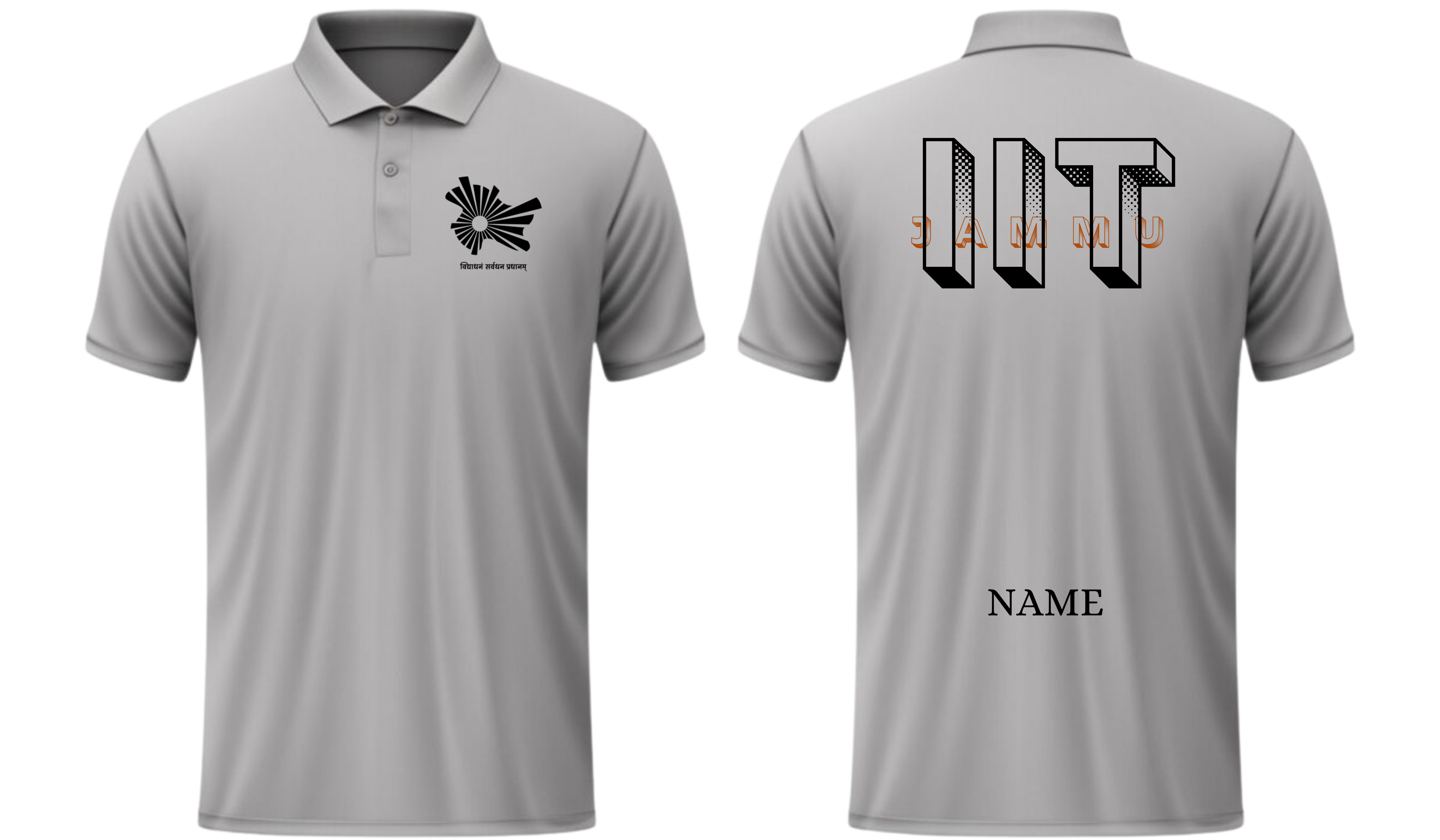 IIT Jammu Polo T-SHIRT BOLD HALFTONE Design ( CampusCart Design )