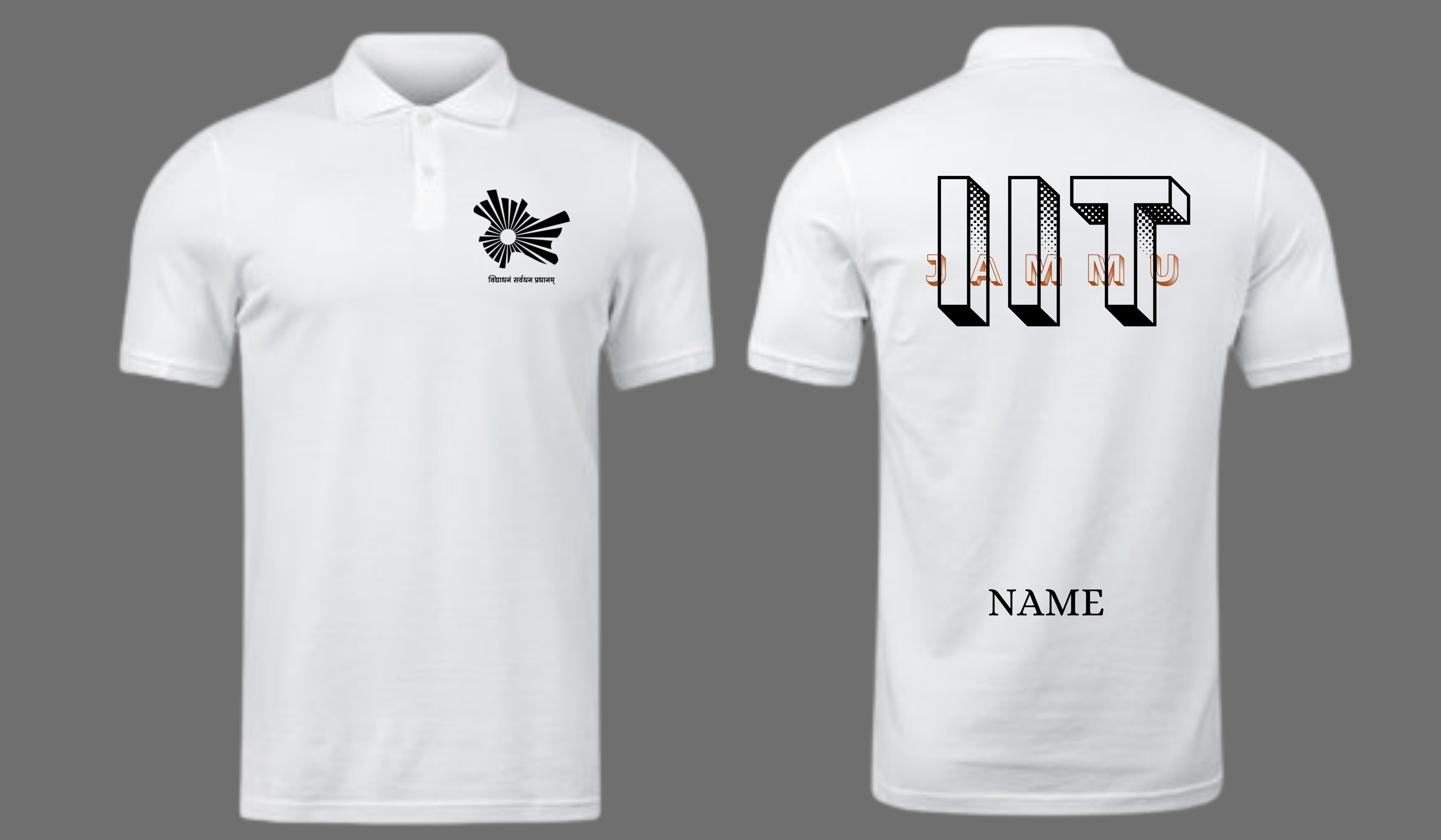 IIT Jammu Polo T-SHIRT BOLD HALFTONE Design ( CampusCart Design )