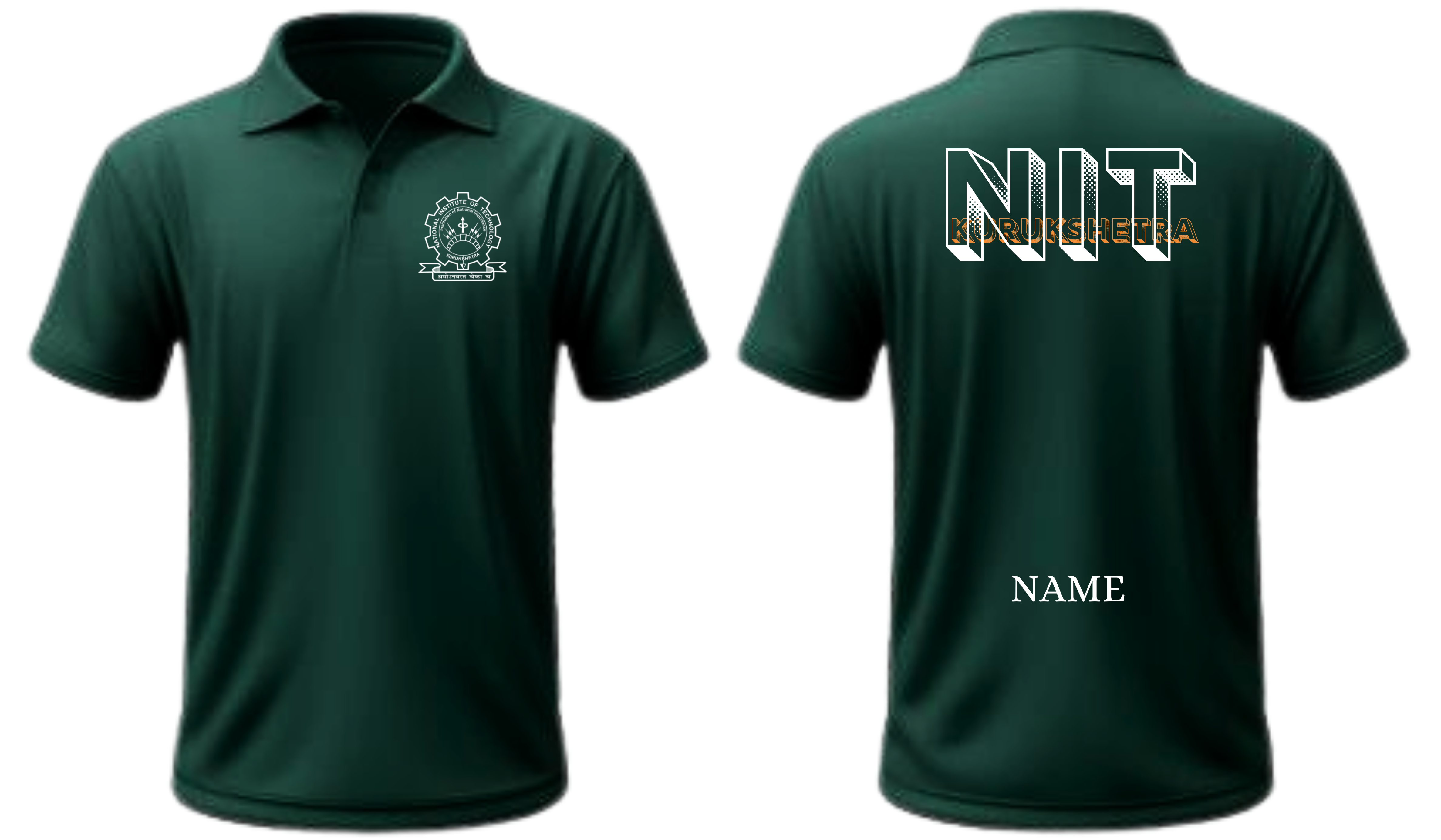 NIT Kurukshetra POLO T-SHIRT BOLD Halgtone Design ( Ak design )