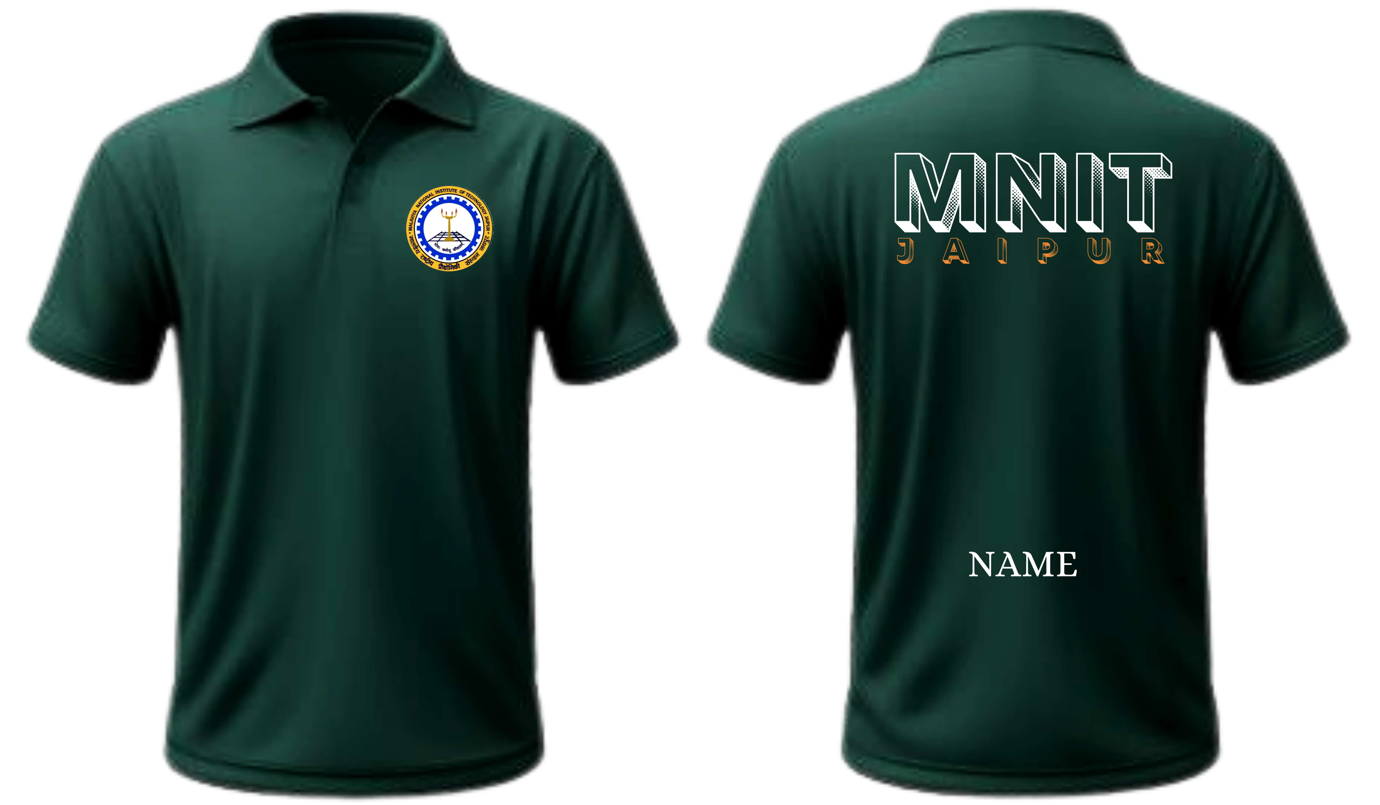 MNIT Jaipur POLO T-SHIRT Bold Halftone Design ( Ak design )