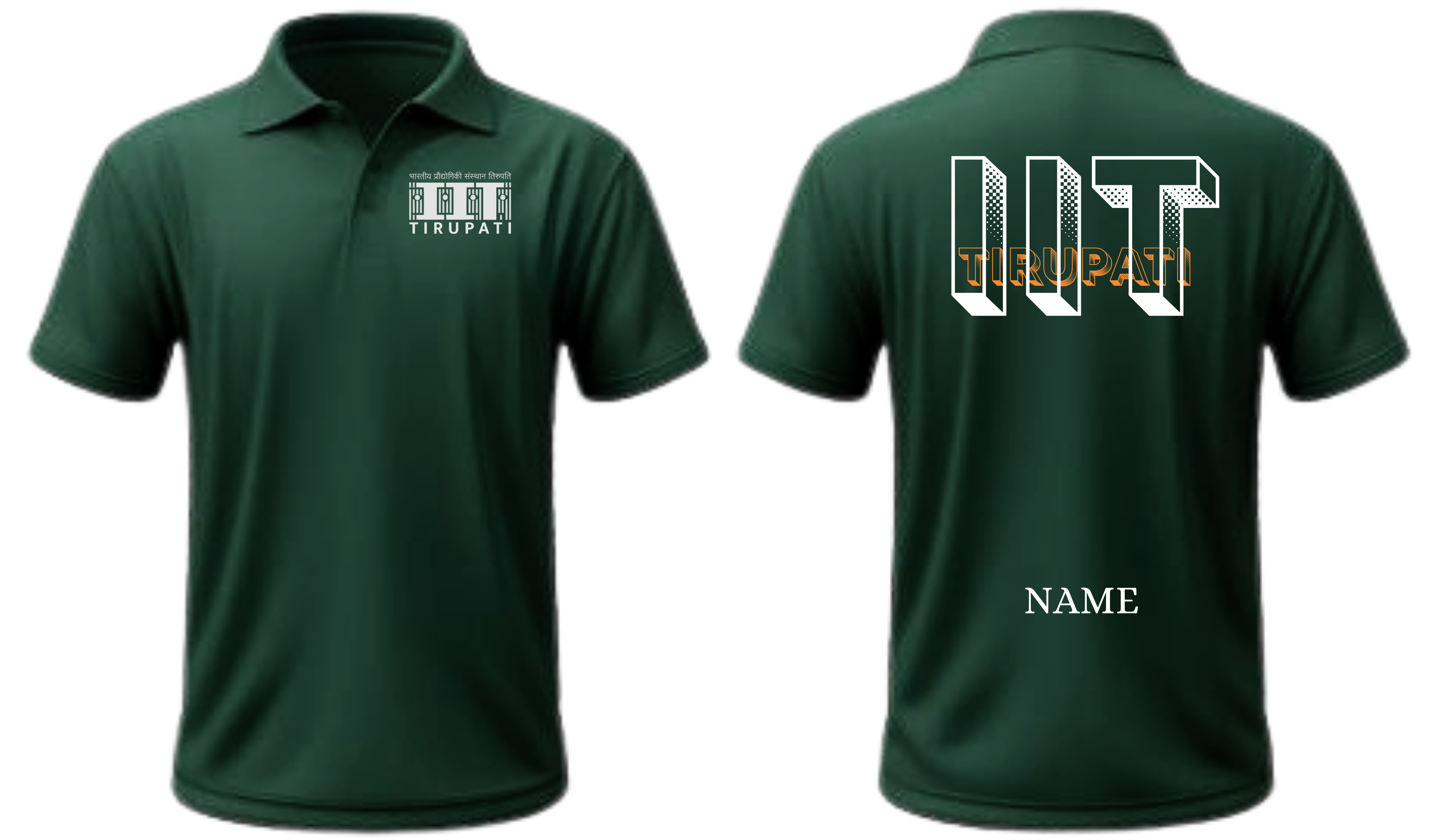 IIT TIRUPATI POLO T-SHIRT Bold Halftone Design ( Ak design )