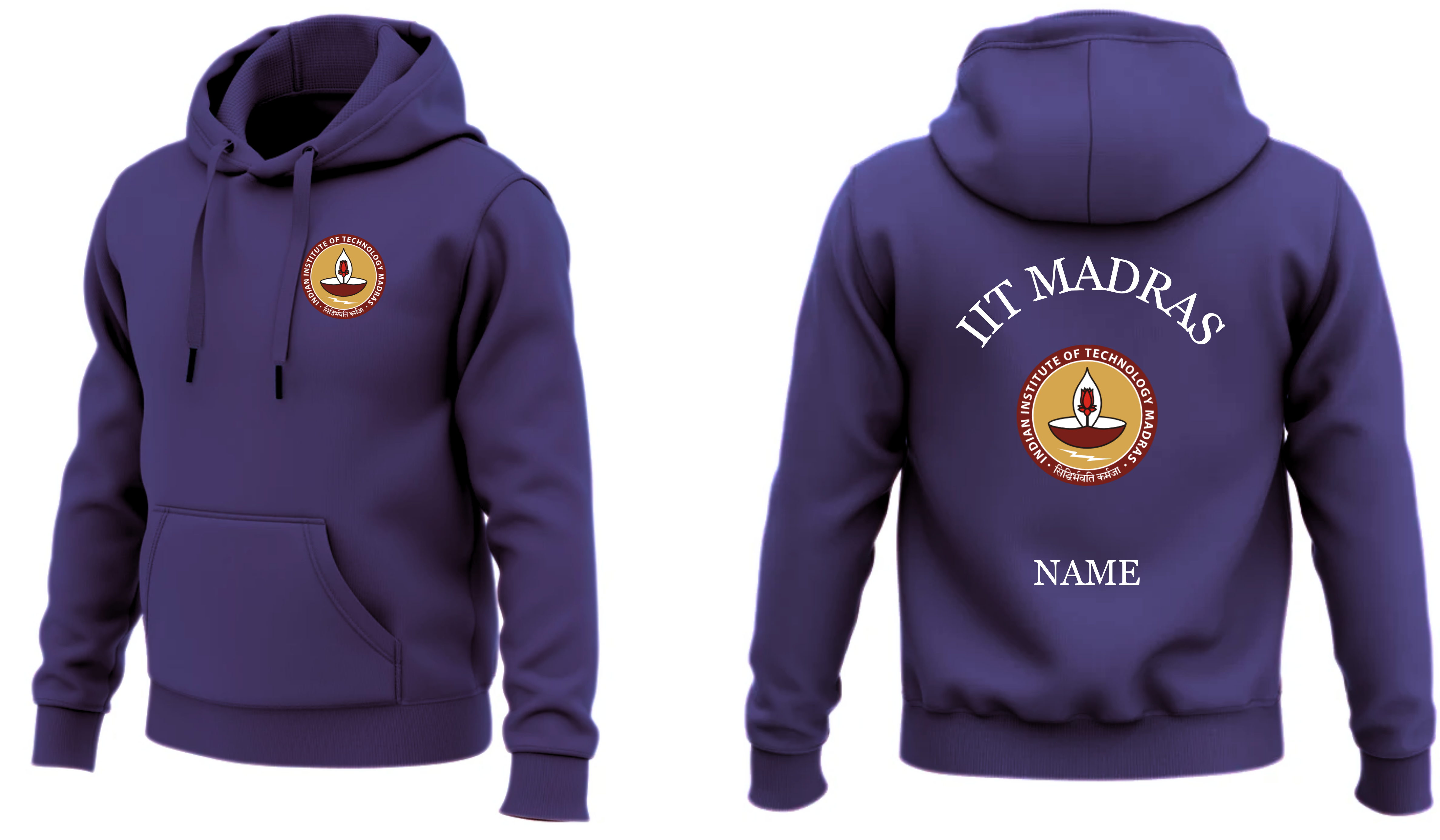 IIT MADRAS Hoodies Classic Design 1 ( Ak Design )
