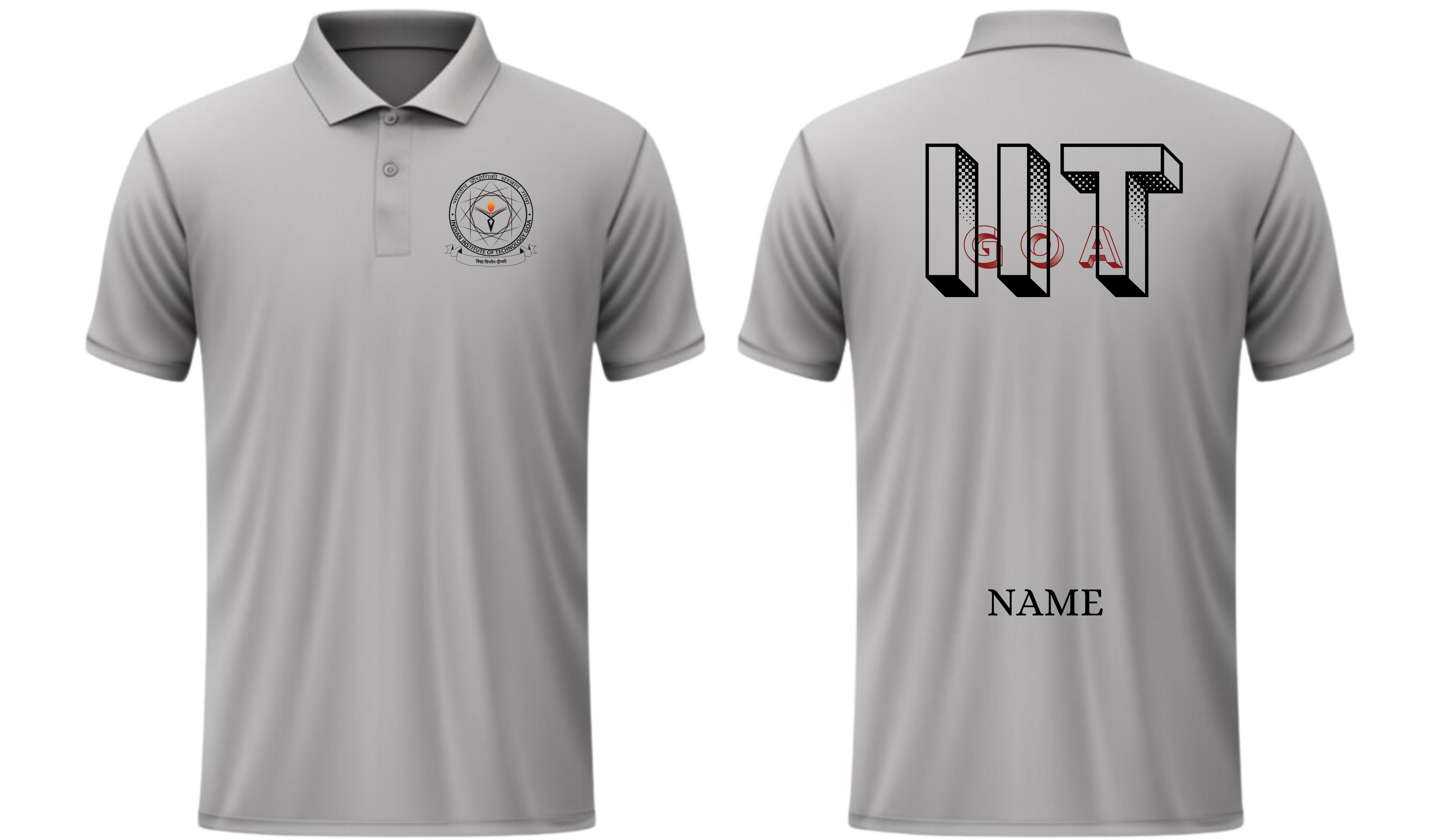 IIT GOA POLO T-SHIRT Bold Halftone Design  ( Ak design )