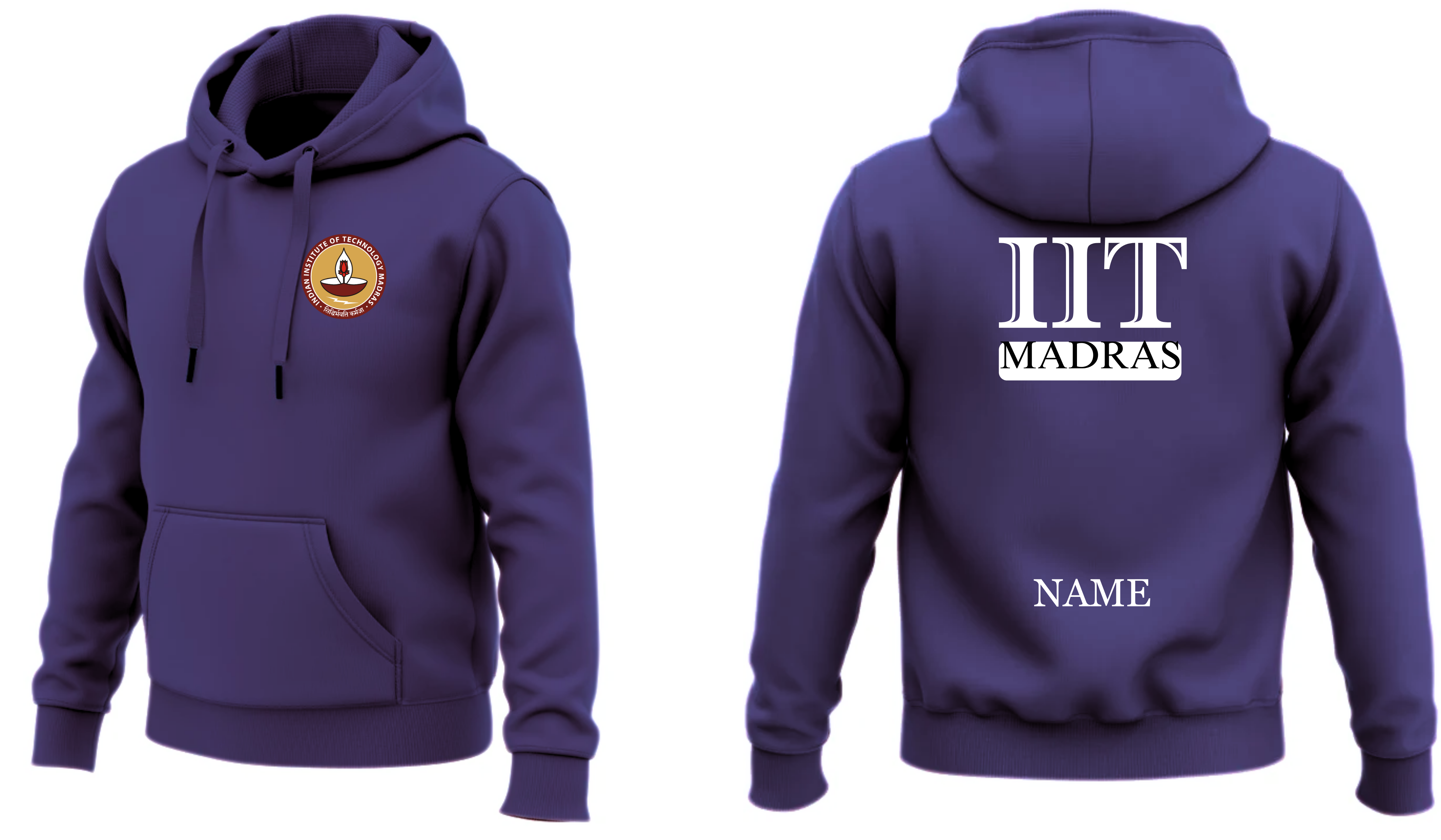 IIT MADRAS Hoodies Classic Design 3 ( Ak Design )