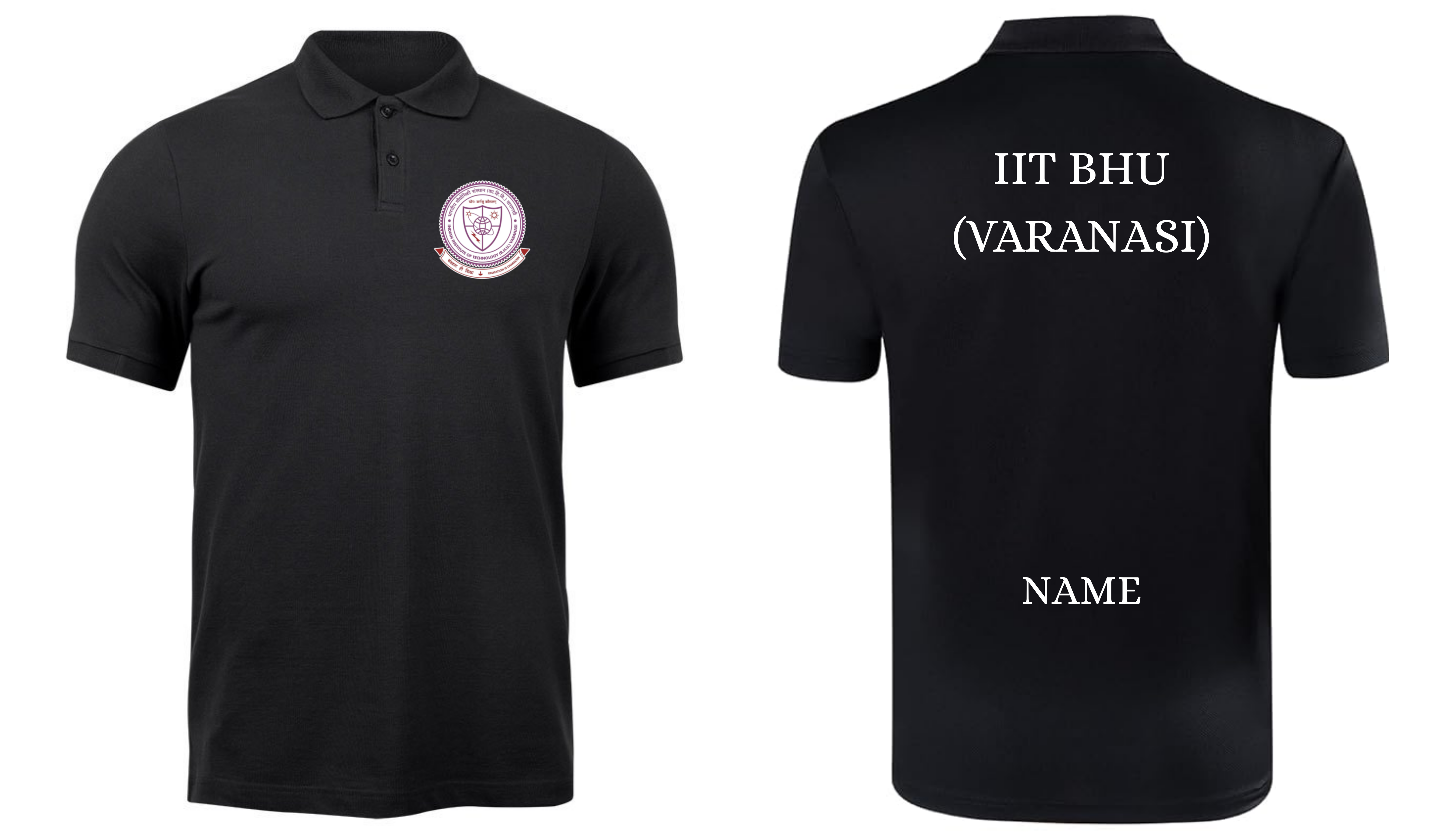 IIT BHU (VARANASI) POLO T-SHIRT Classic Design ( Ak design )
