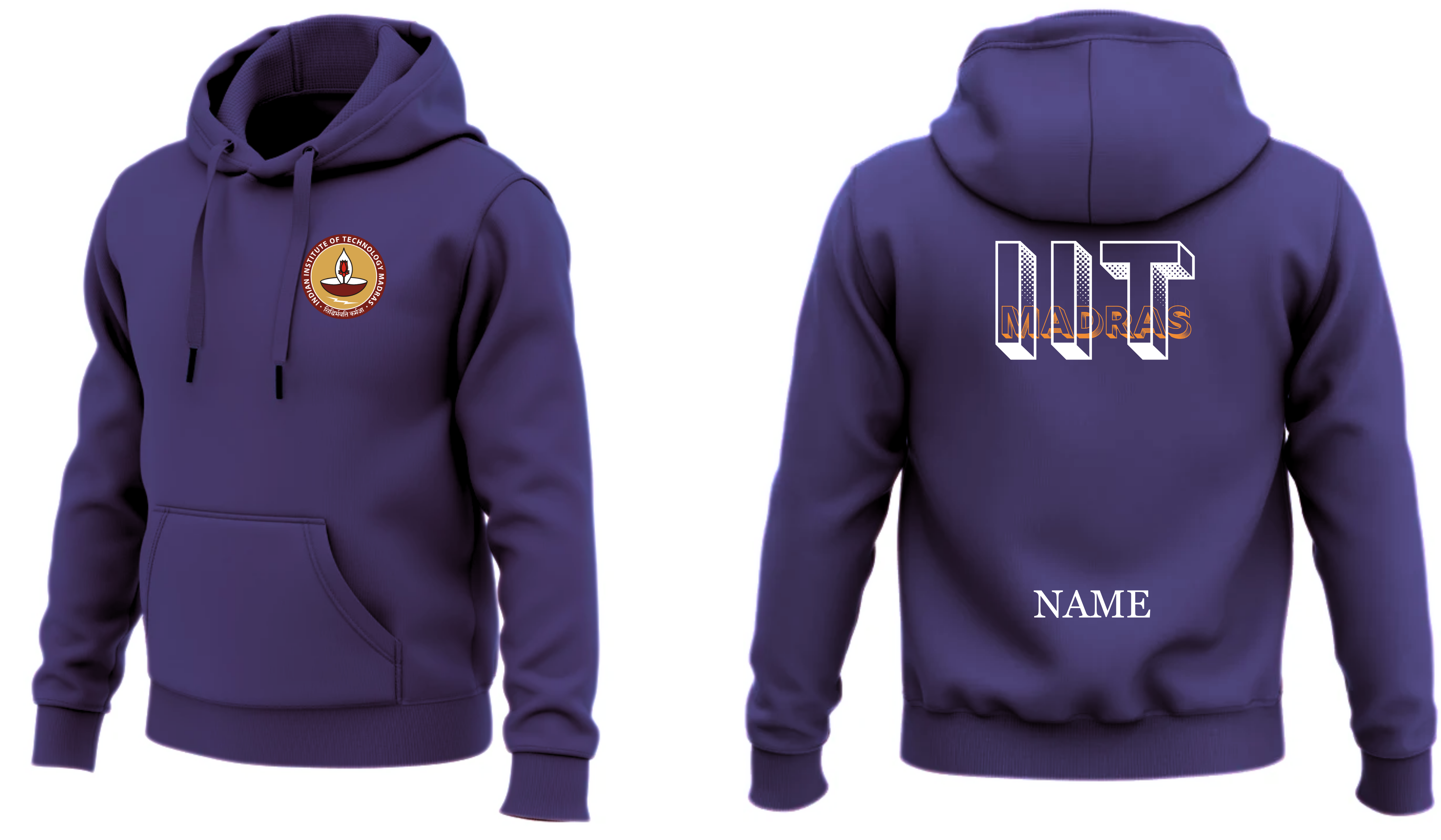 IIT MADRAS Hoodies Classic Design 4 ( Ak Design )