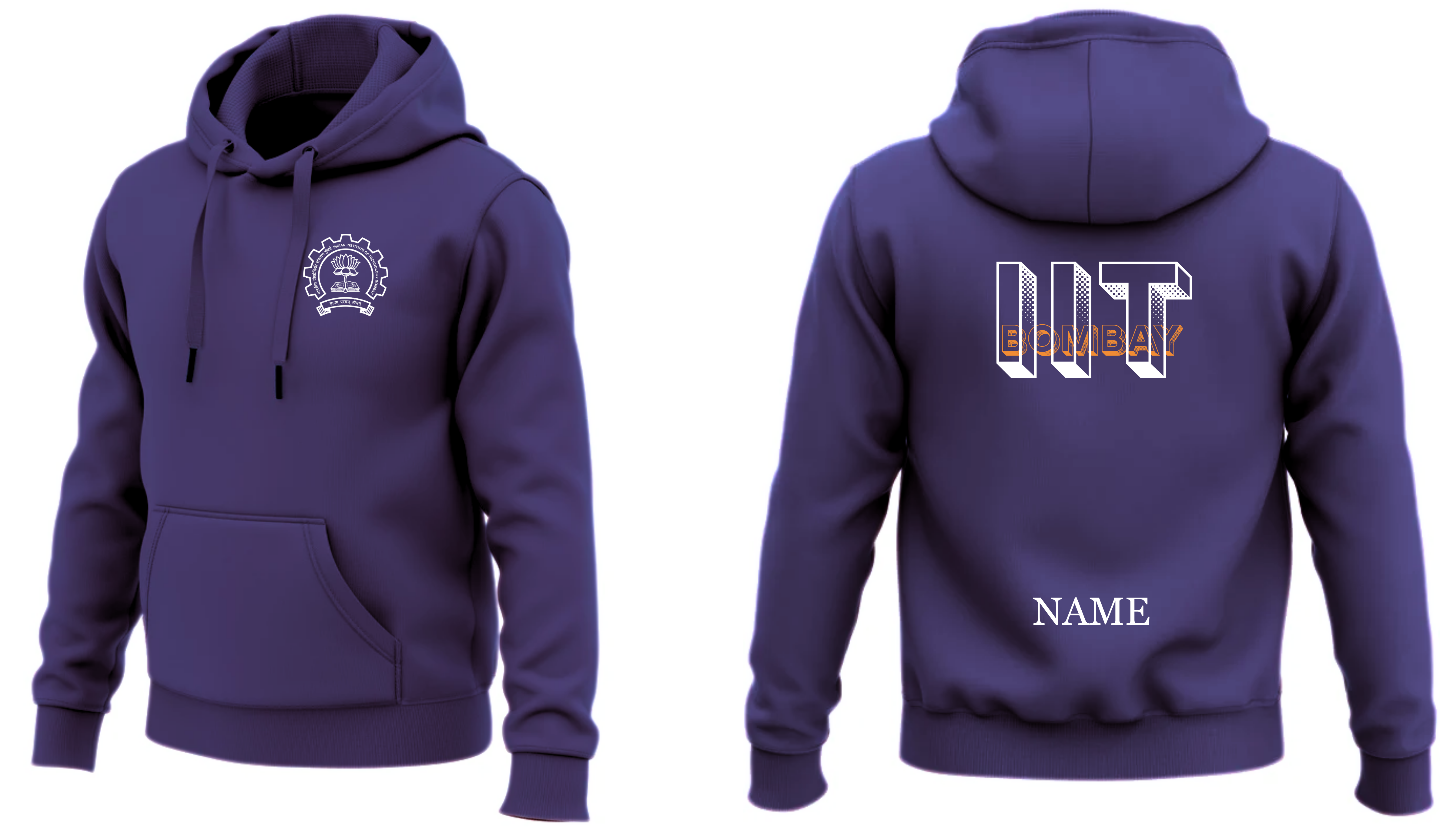 IIT BOMBAY Hoodies Classic Design 4 ( Ak Design )