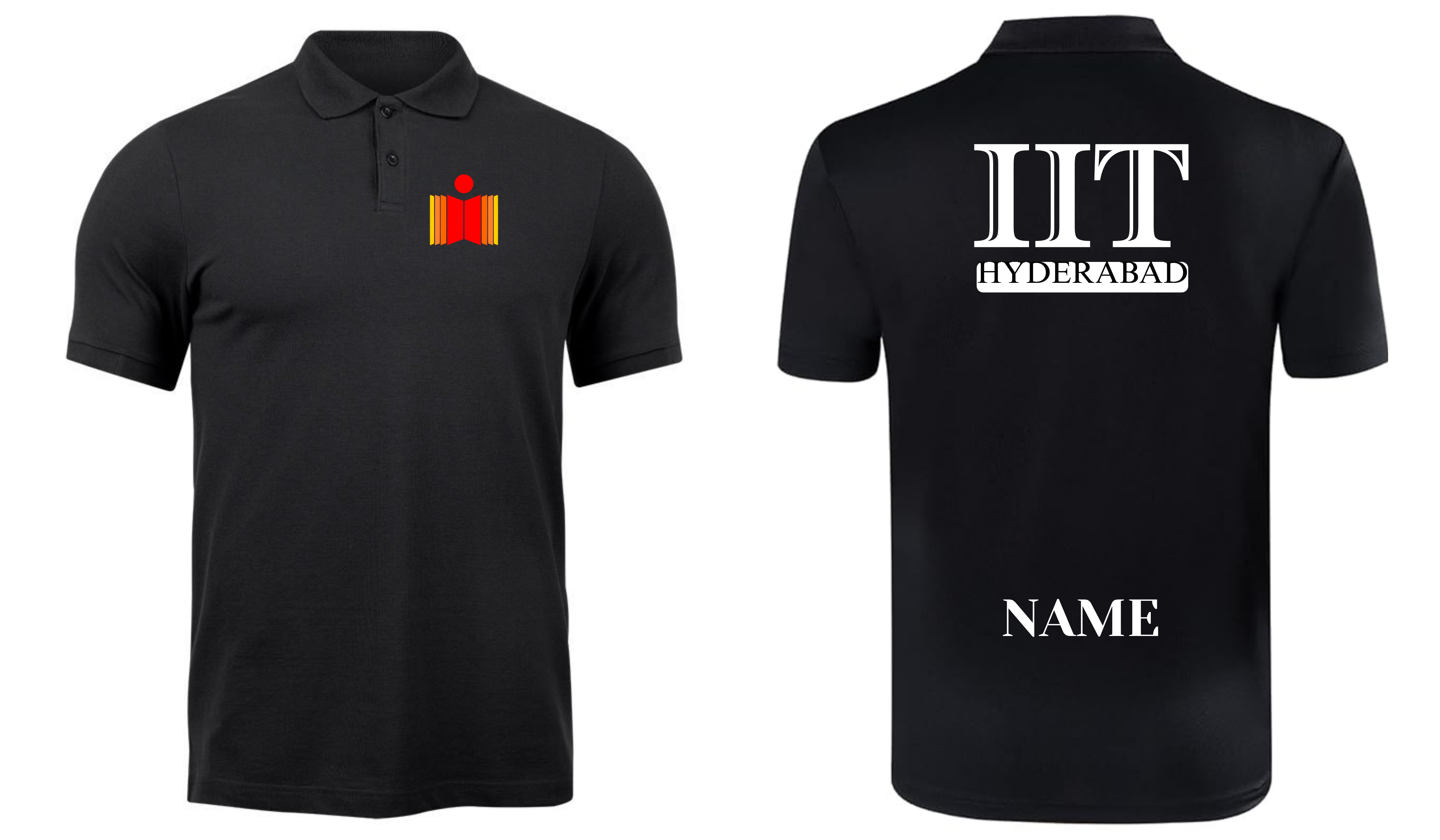 IIT HYDERABAD POLO T-SHIRT ITC CENTURY HANDTOOLED Design ( Ak design )