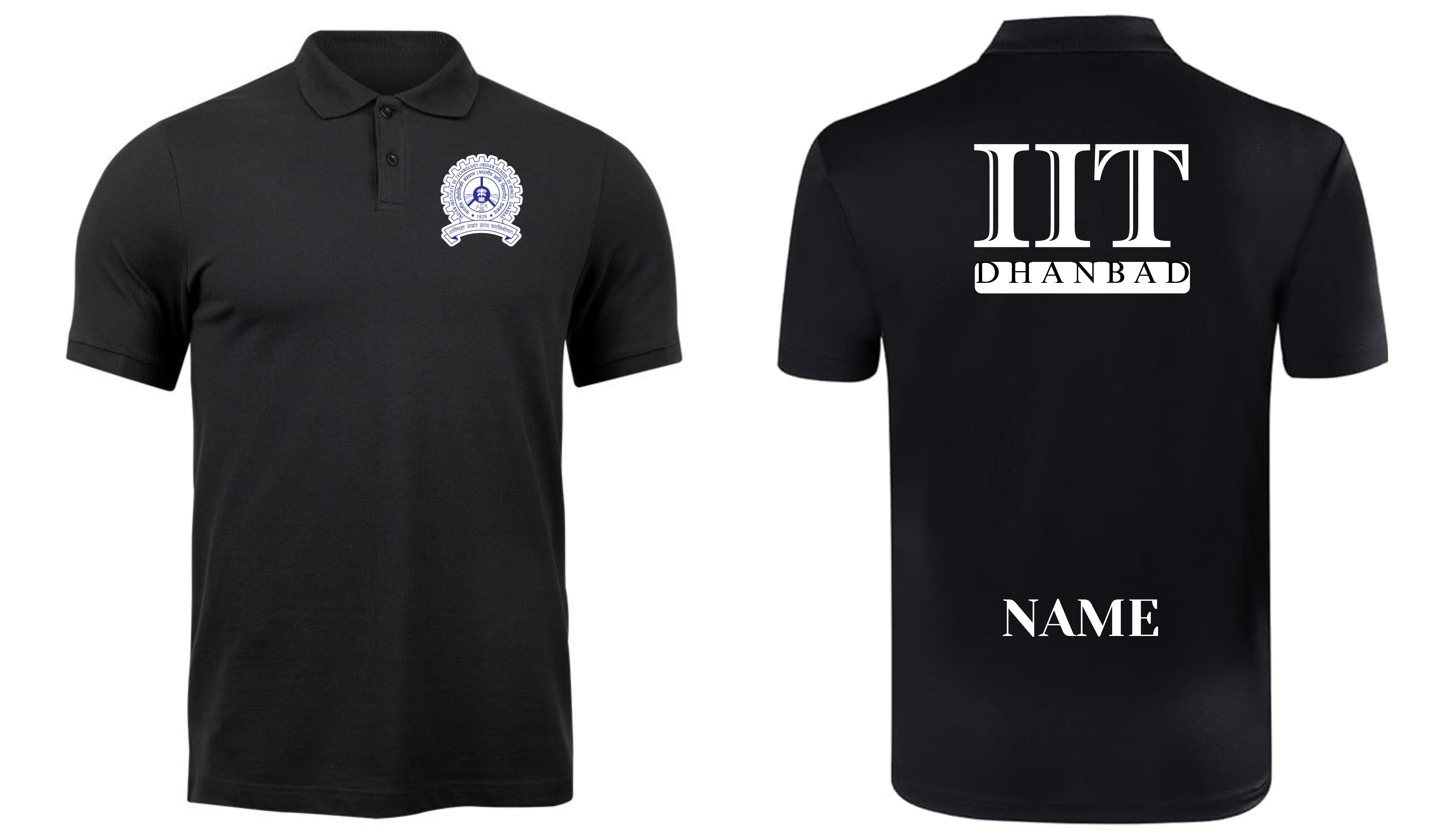 IIT Dhanbad POLO T-SHIRT  ITC Century halftooled Design ( Ak design )