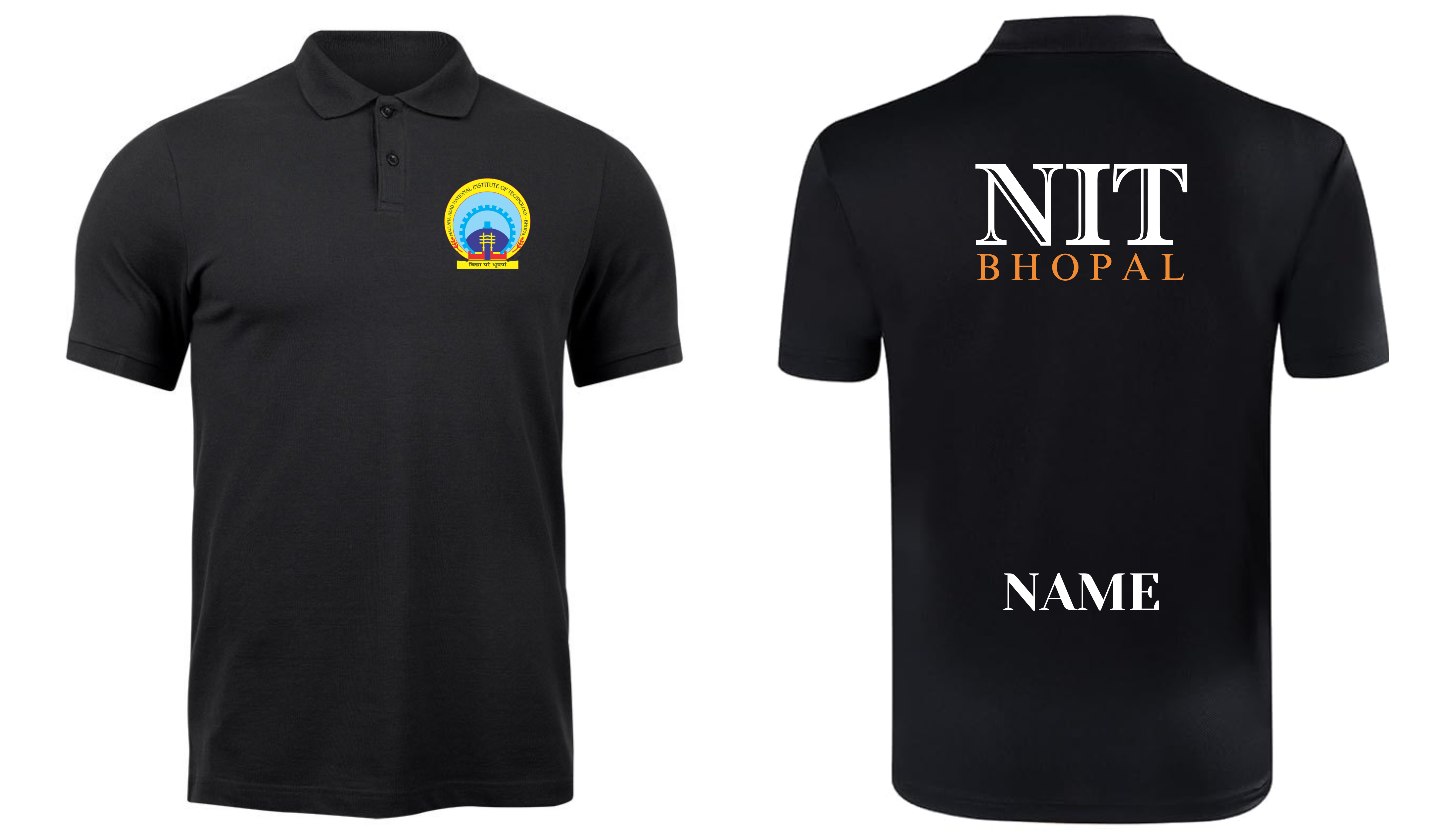 NIT BHOPAL POLO T-SHIRT ITC Century Handtooled Design  ( Ak design )