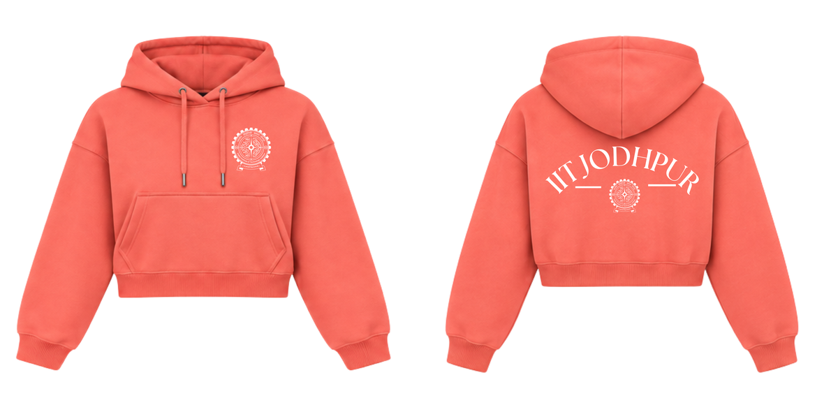 IIT JODHPUR Crop Hoodies Design 1
