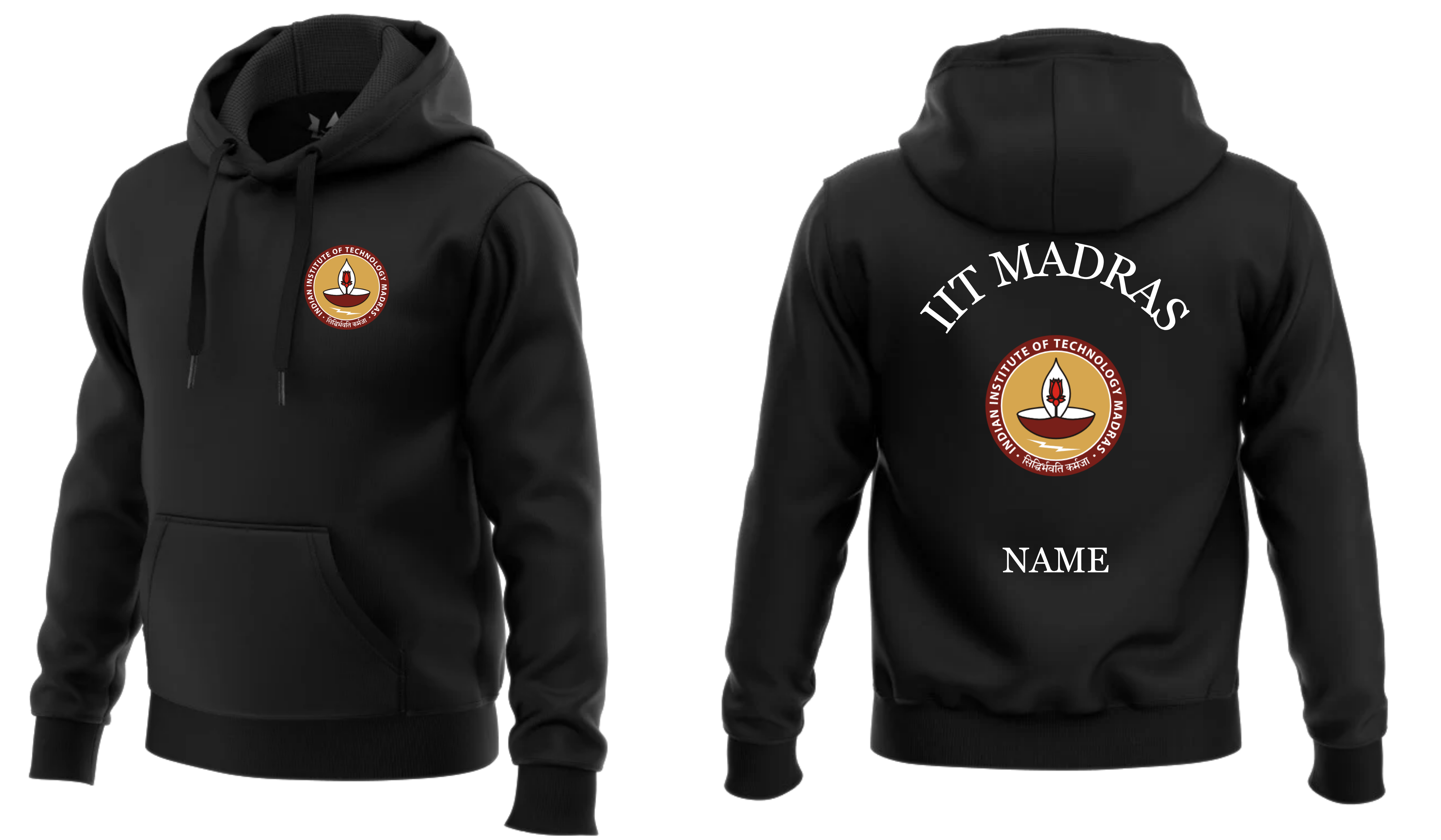 IIT MADRAS Hoodies Classic Design 1 ( Ak Design )