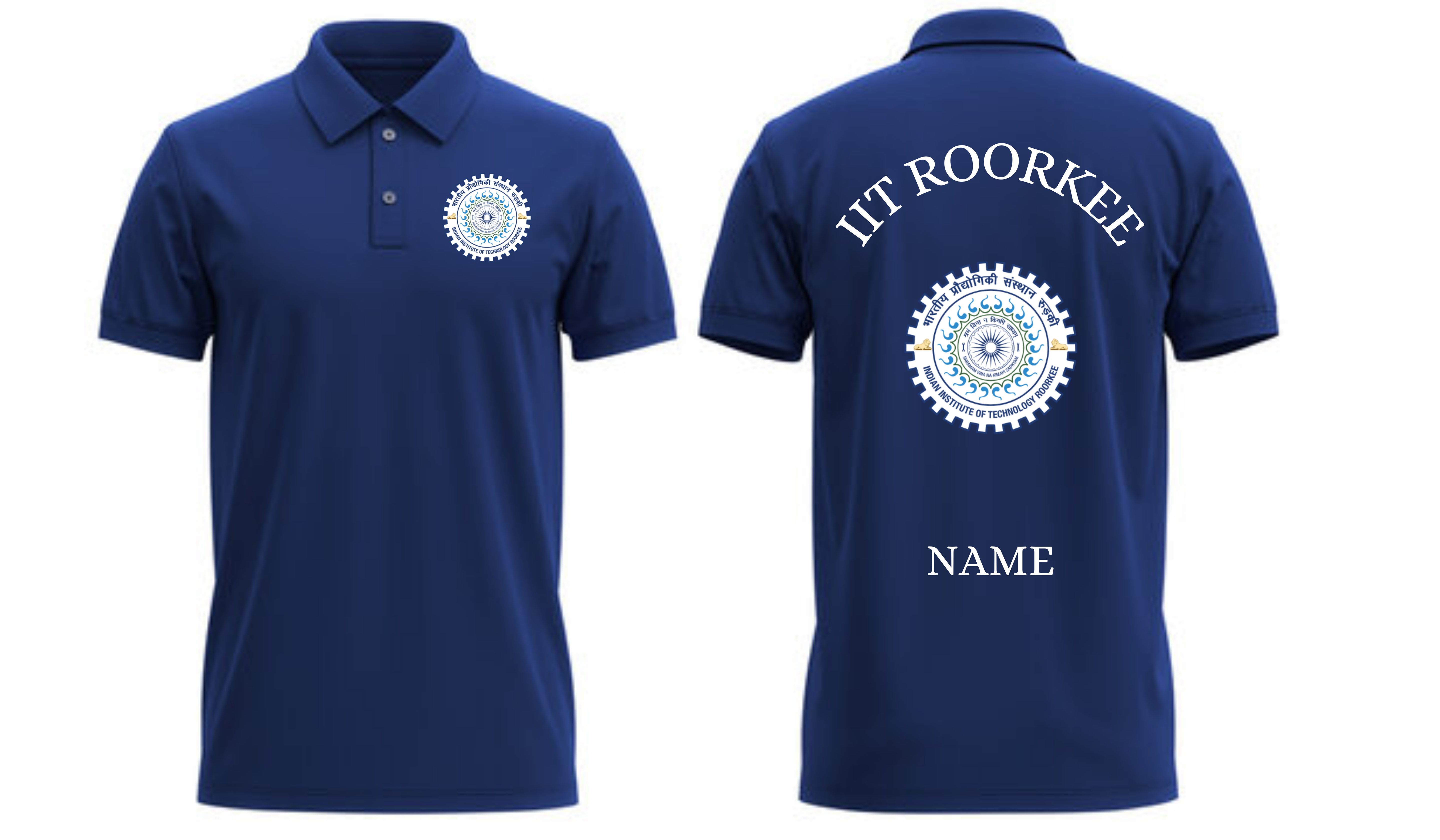 IIT Roorkee Polo T-SHIRT CLASSIC Design 1 ( CampusCart Design )