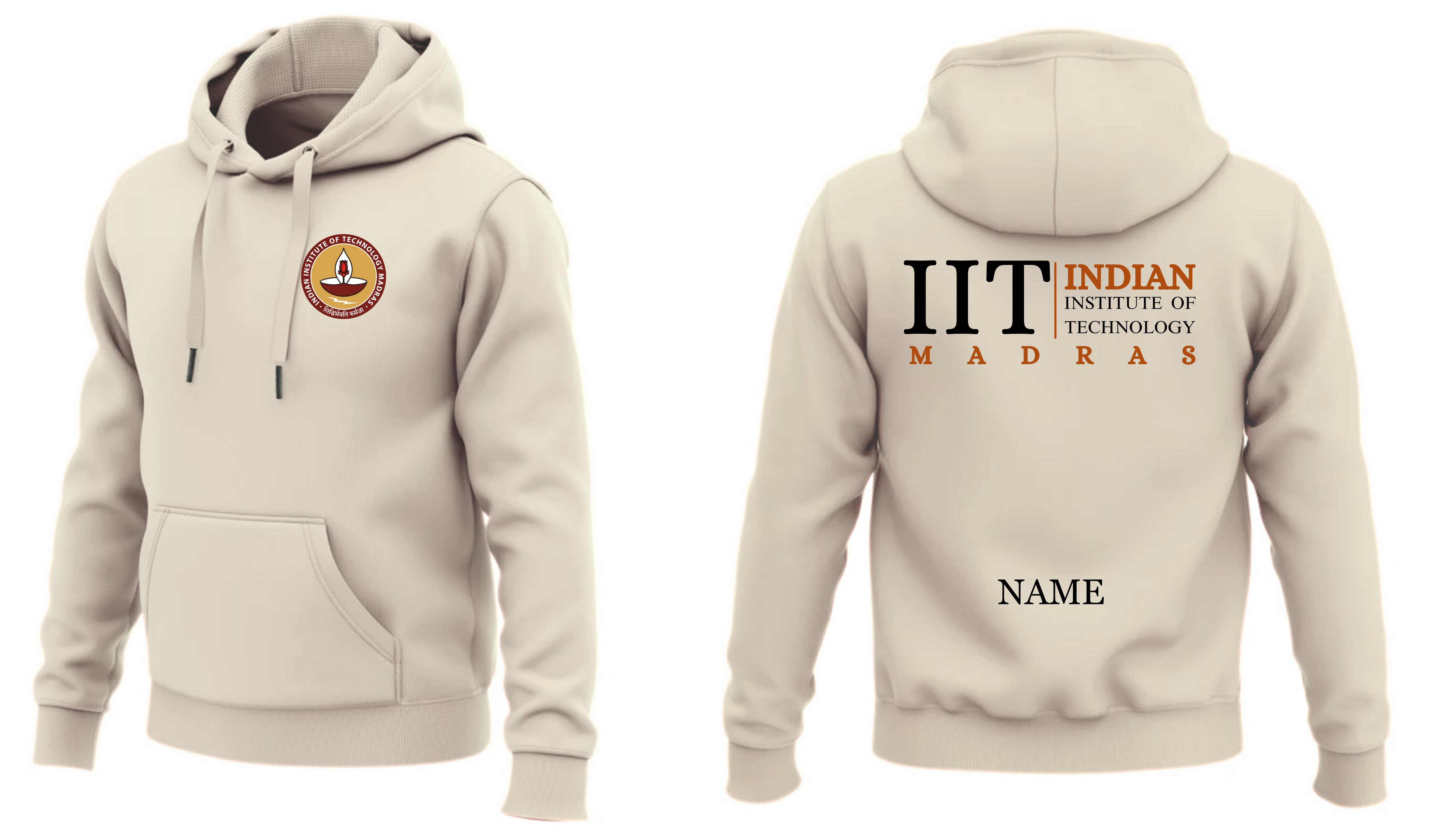 IIT MADRAS Hoodies Classic Design 2 ( Ak Design )