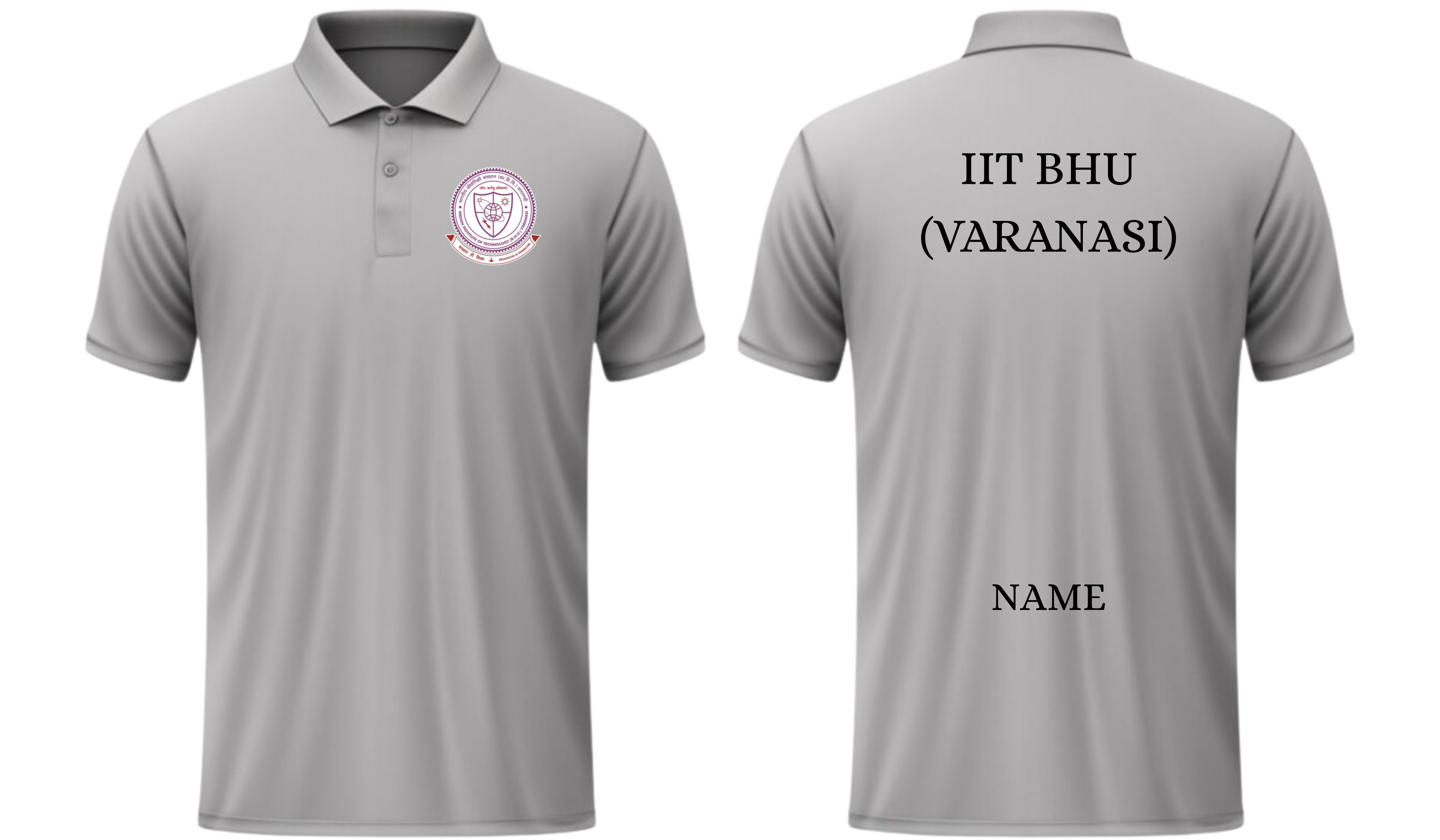 IIT BHU (VARANASI) POLO T-SHIRT Classic Design ( Ak design )