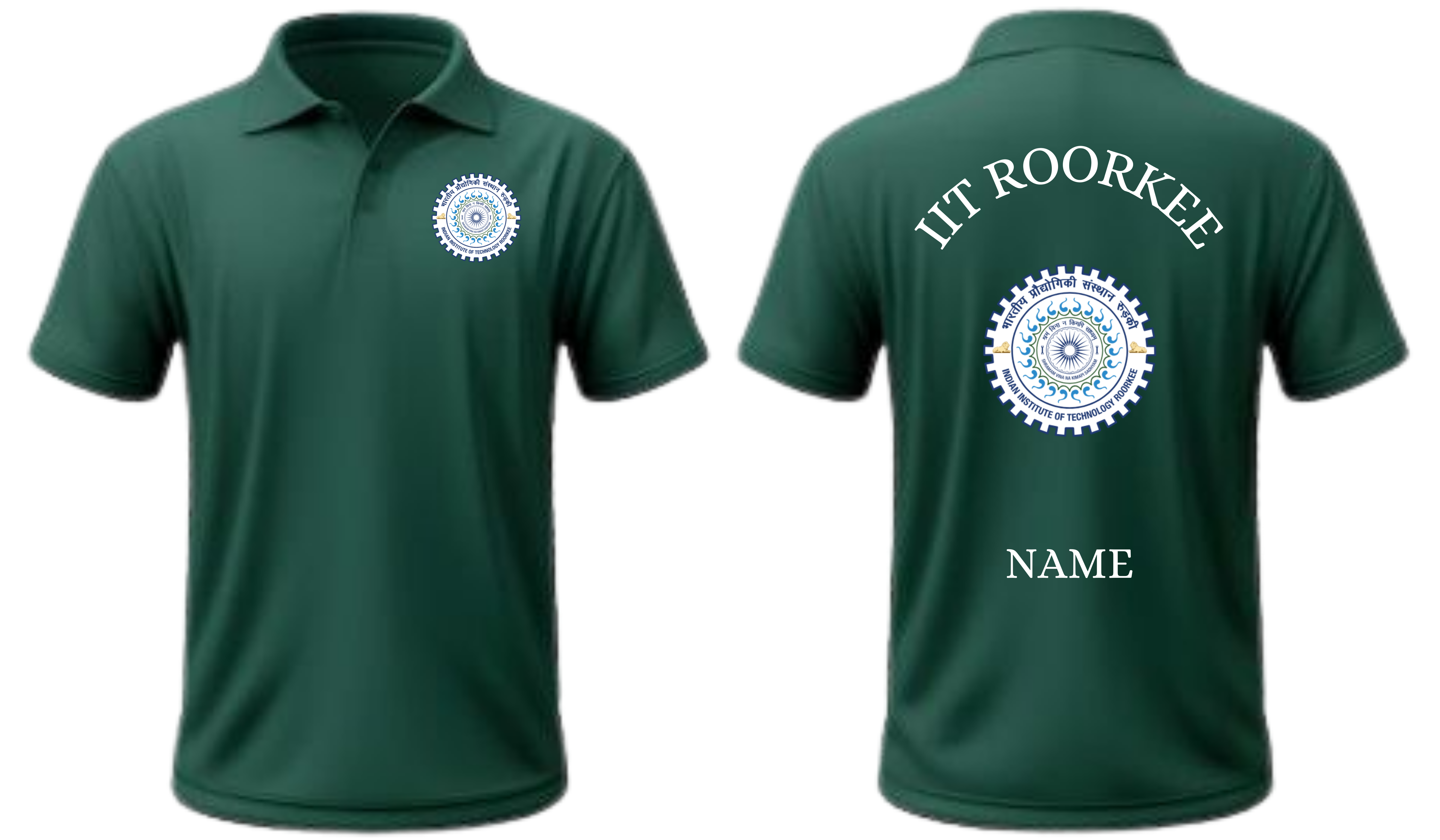 IIT Roorkee Polo T-SHIRT CLASSIC Design 1 ( CampusCart Design )