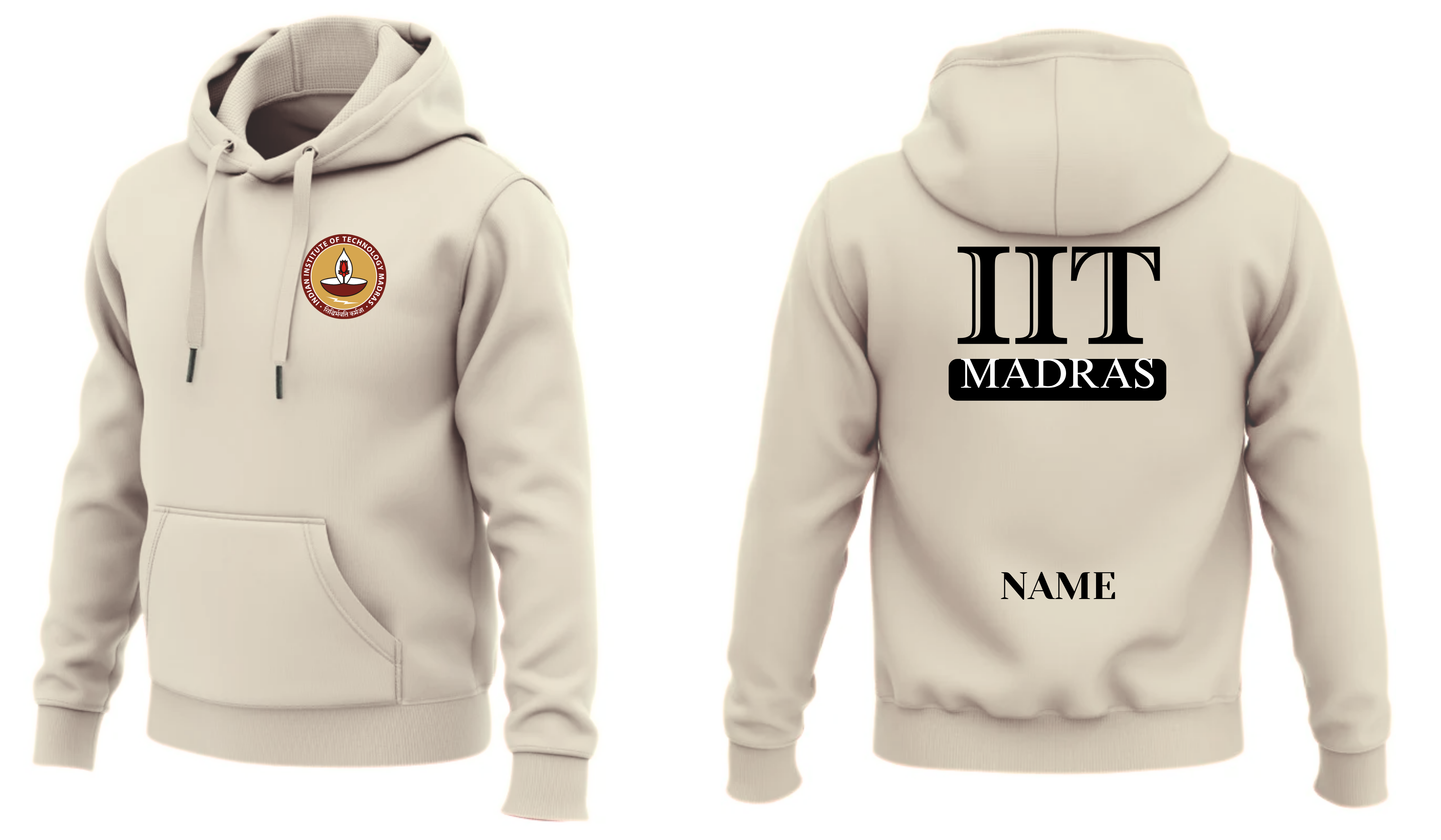 IIT MADRAS Hoodies Classic Design 3 ( Ak Design )